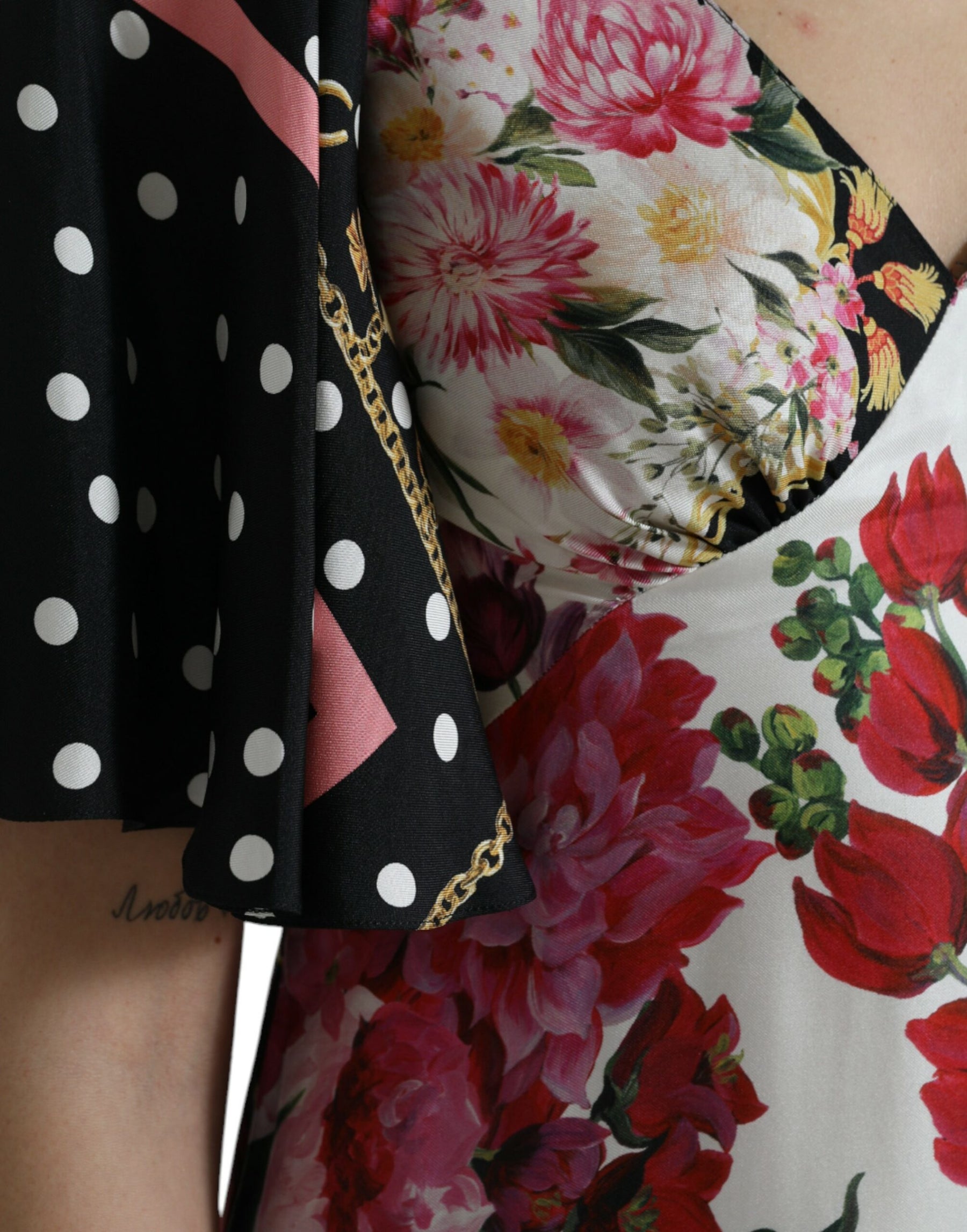 Dolce & Gabbana Multicolor Floral Print Silk Twill Gown Dress | Regal Royce