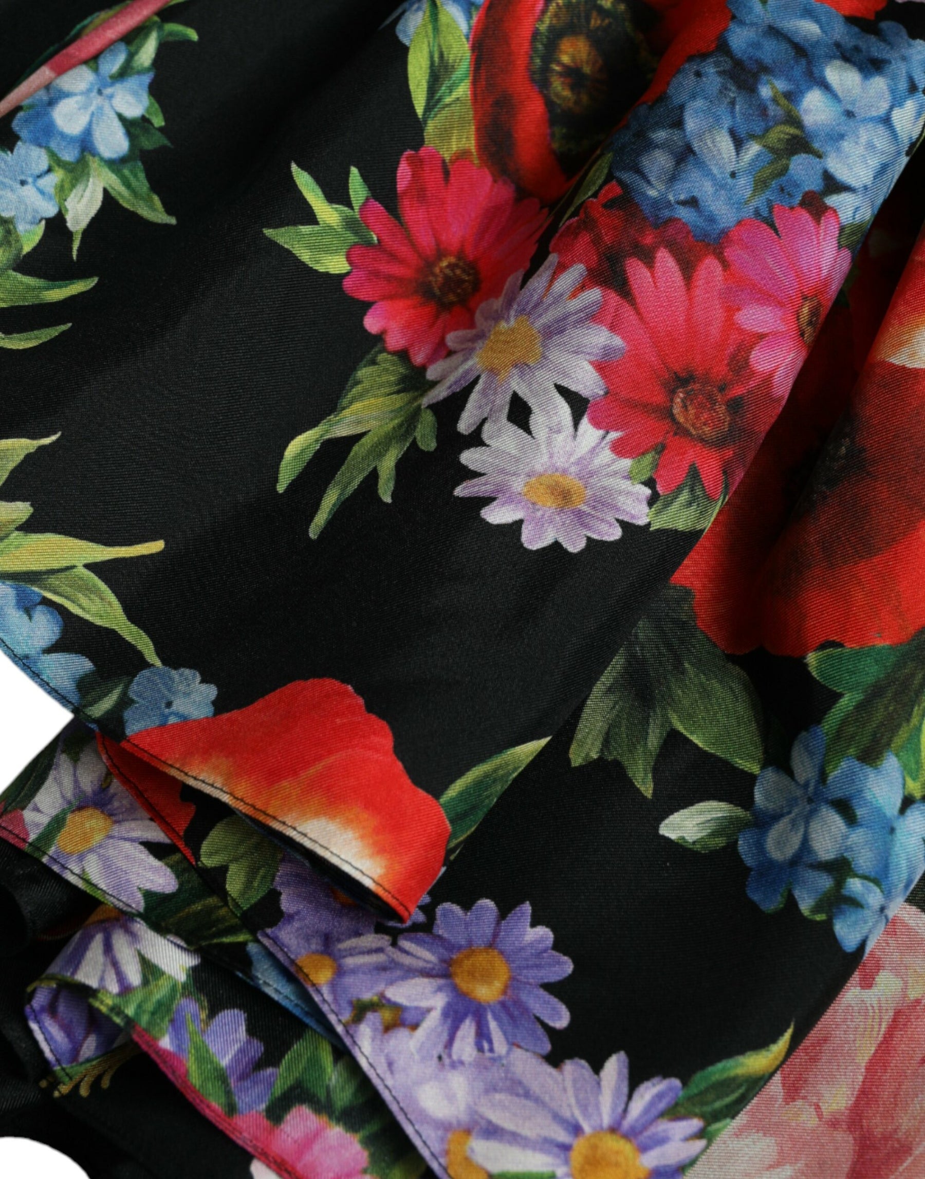 Dolce & Gabbana Multicolor Floral Print Silk Twill Gown Dress | Regal Royce