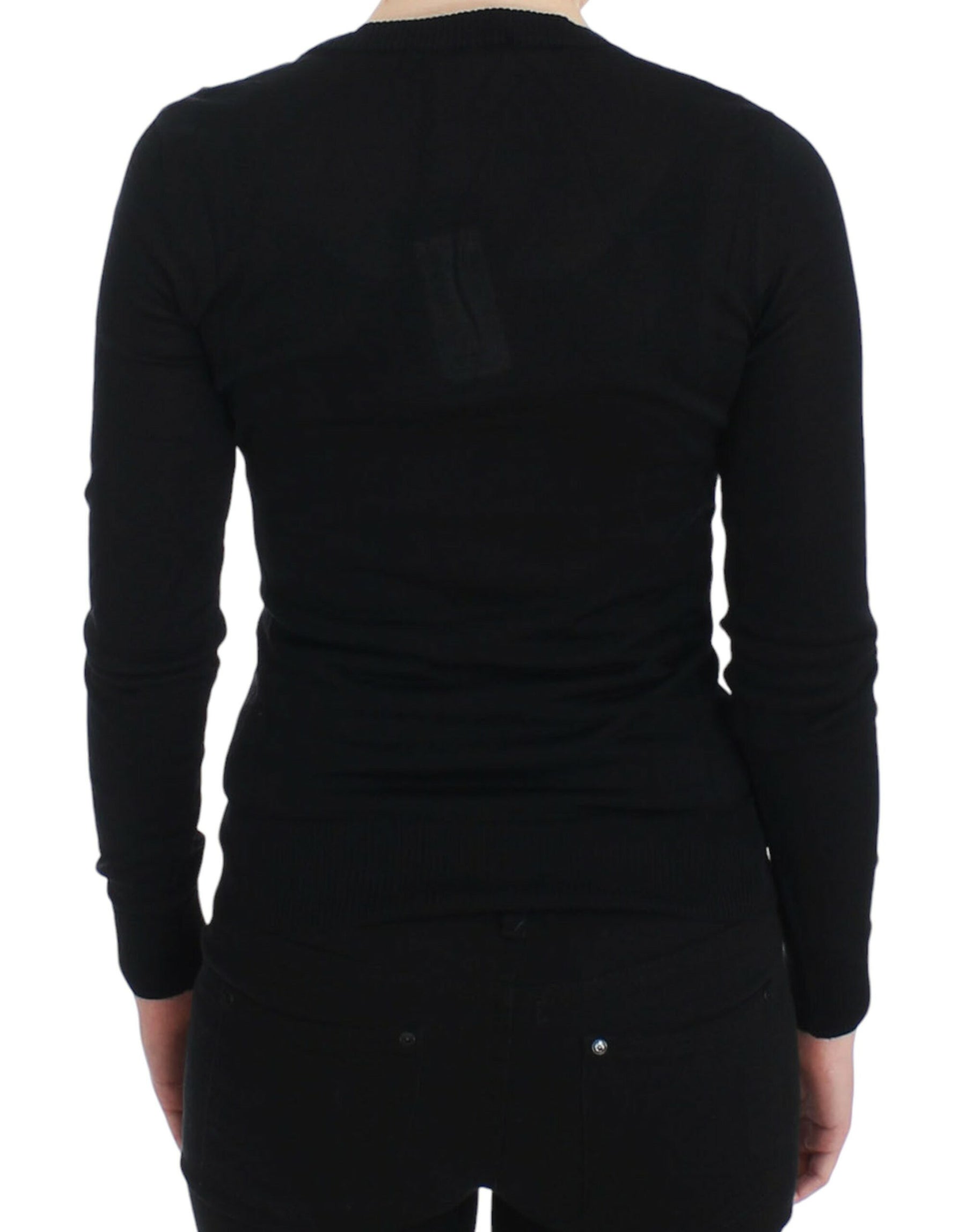 Dolce & Gabbana Black Cashmere Crewneck Sweater Pullover | Regal Royce