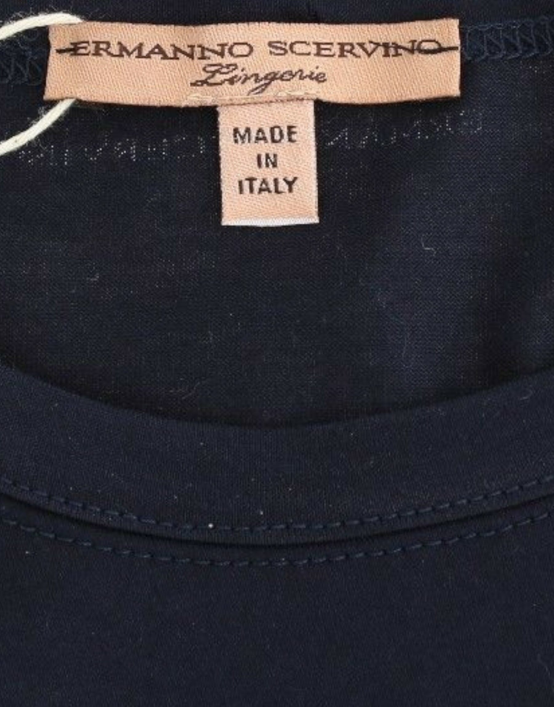 Ermanno Scervino Lingerie Blue Crewneck Cotton Logo T-shirt | Regal Royce
