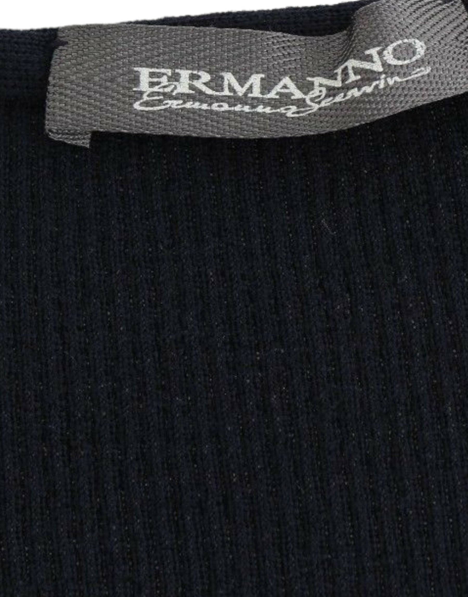 Ermanno Scervino Blue Knitted Wool Stretch Sweater Top | Regal Royce