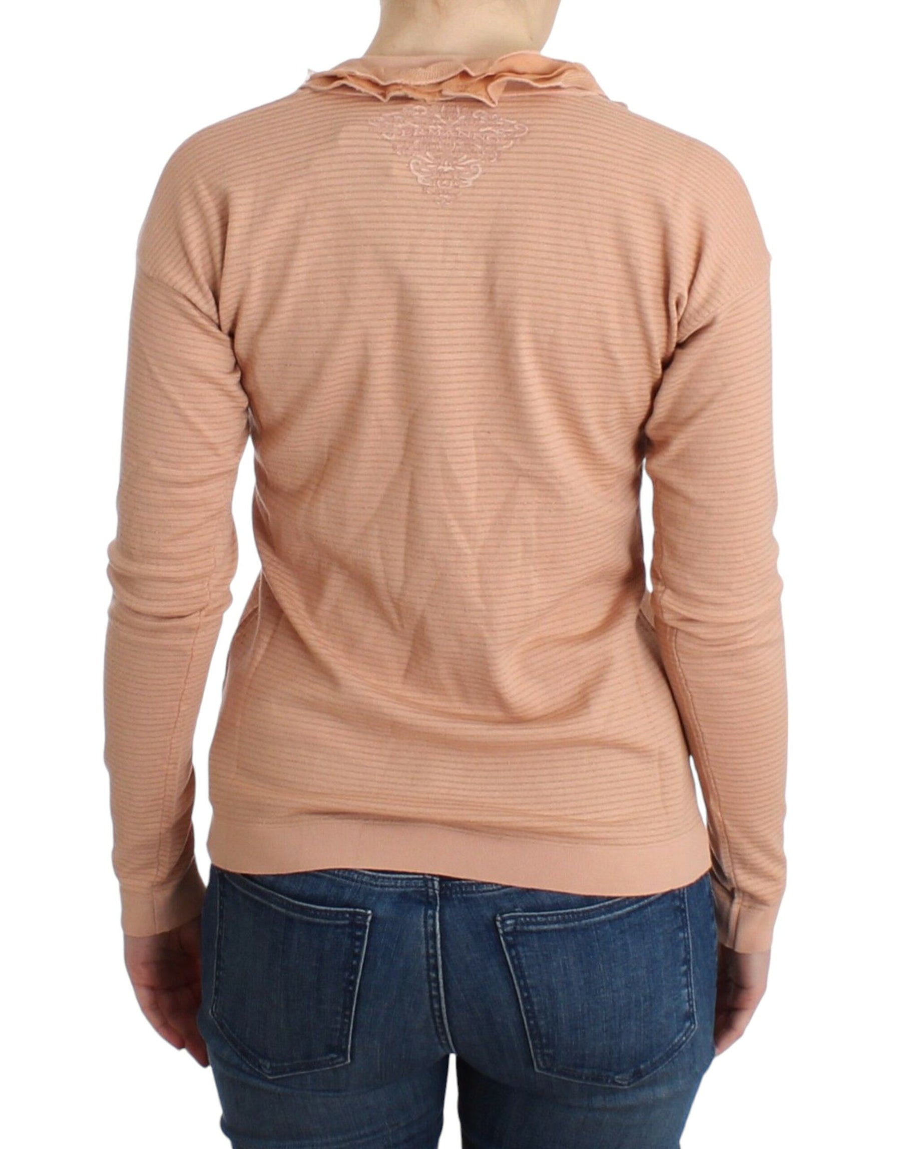 Ermanno Scervino Orange Wool Blend Striped Long Sleeve Top | Regal Royce