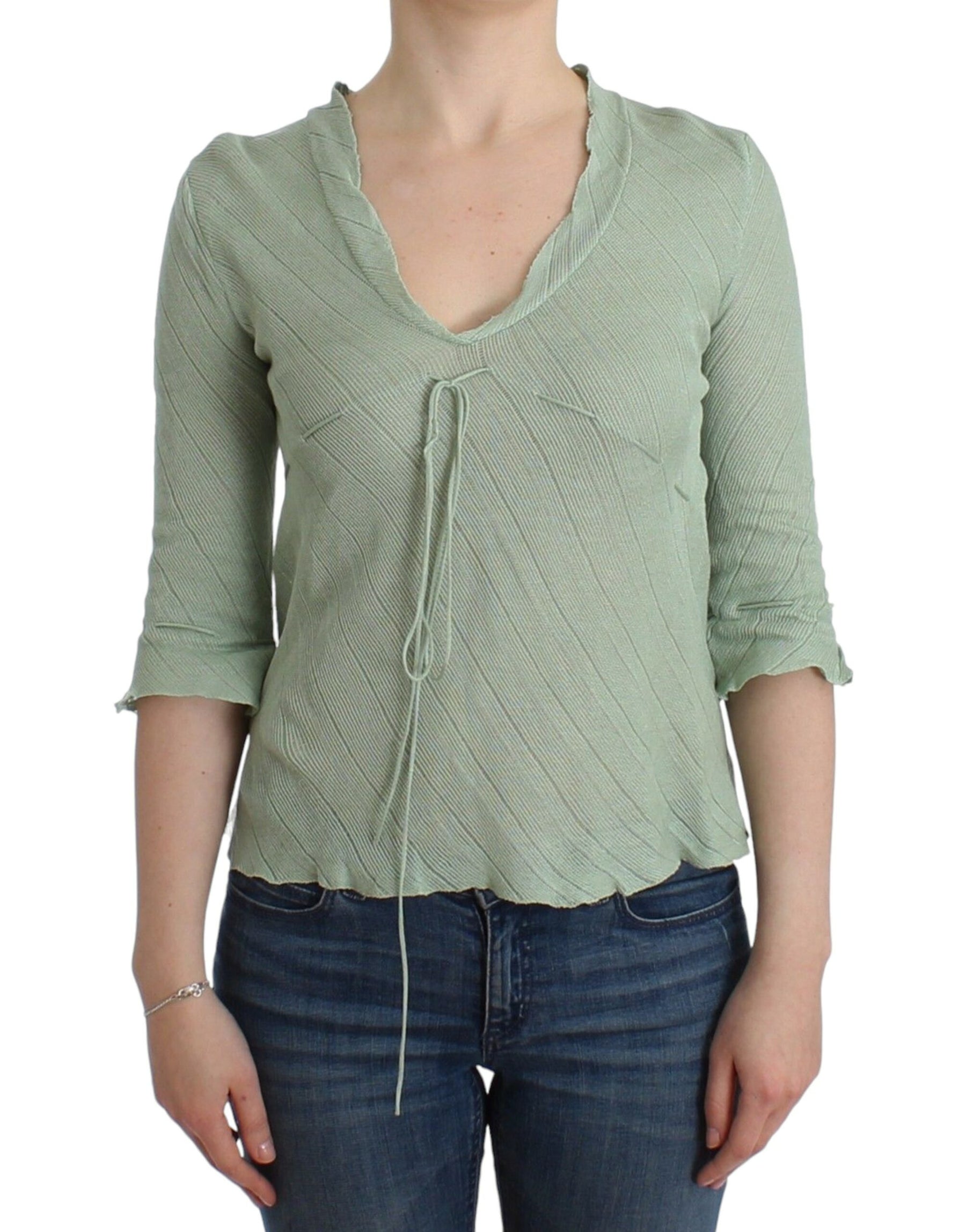 Ermanno Scervino Green Lightweight Knit Sweater Top Blouse | Regal Royce