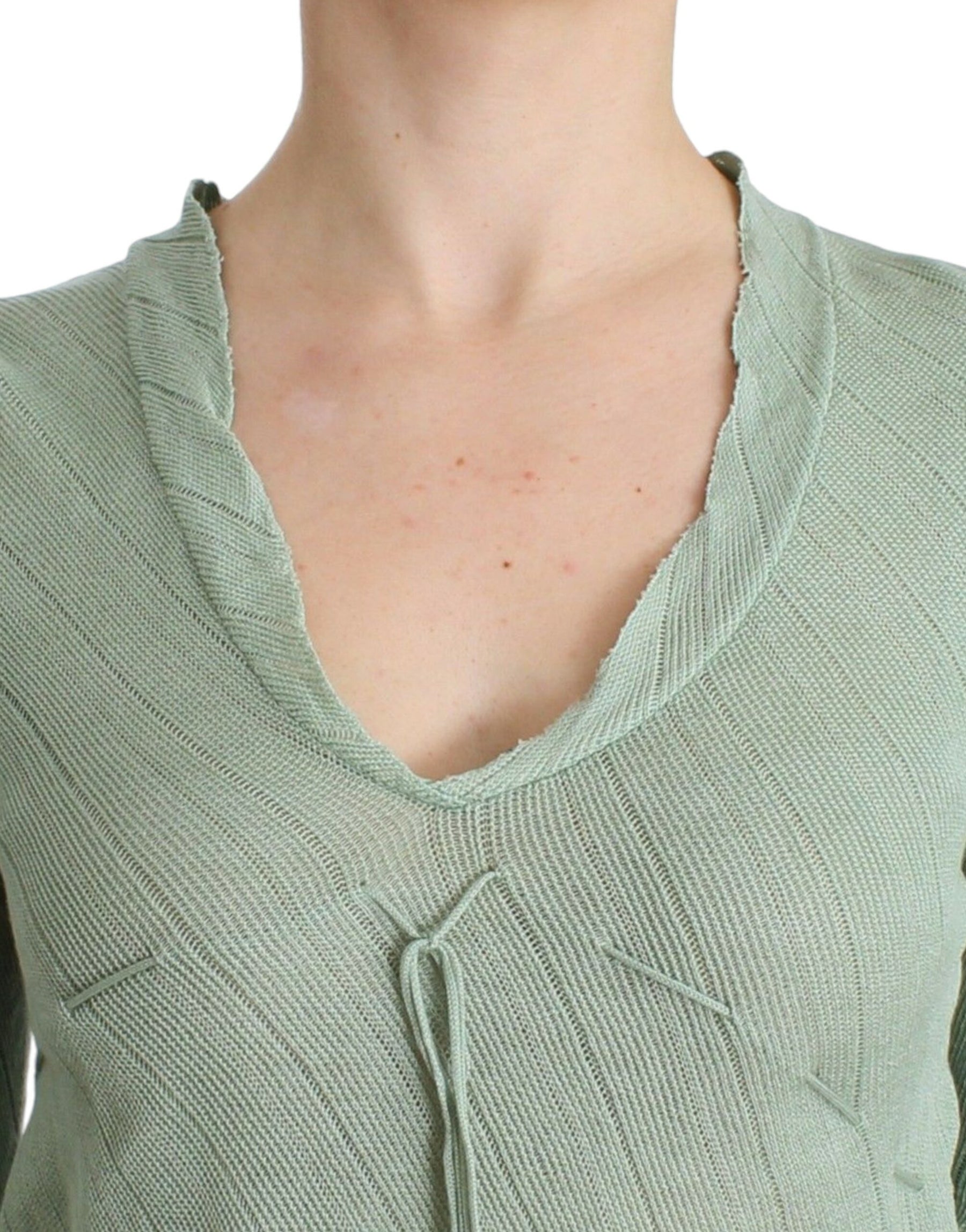 Ermanno Scervino Green Lightweight Knit Sweater Top Blouse | Regal Royce