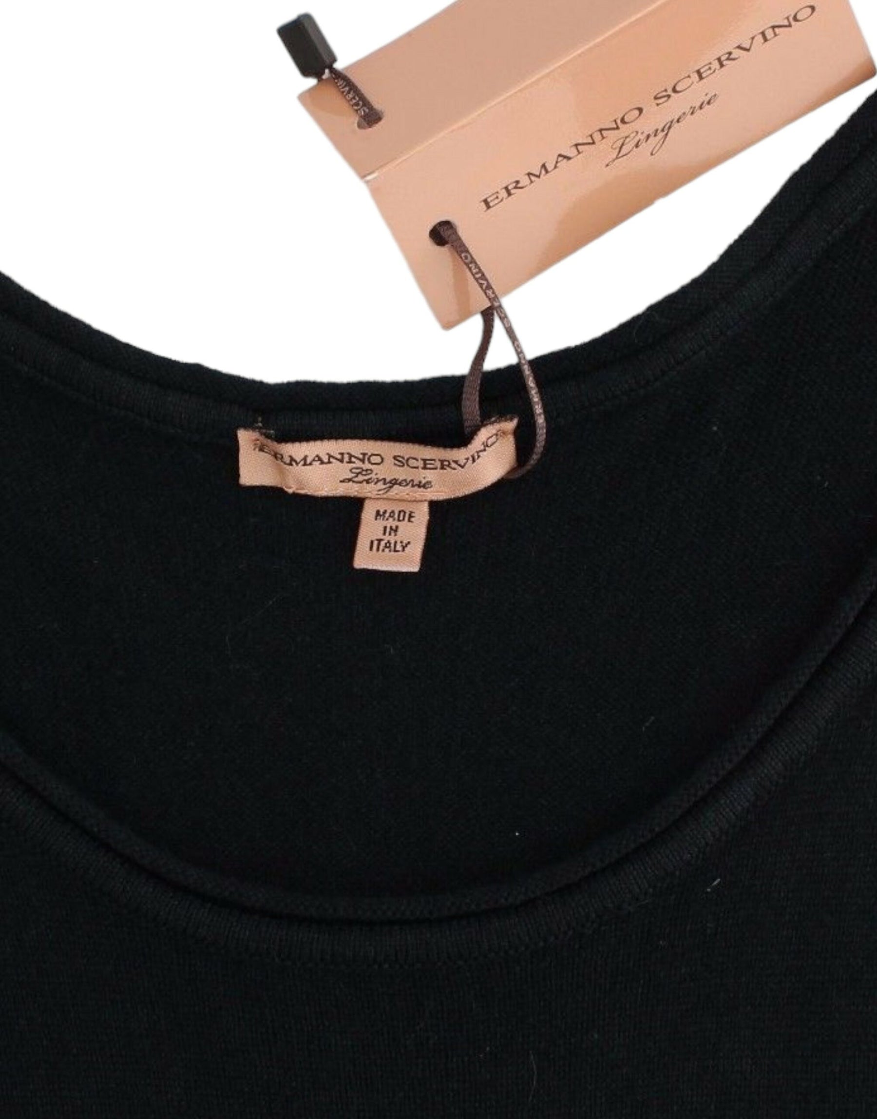 Ermanno Scervino Black Knit Top Knitted Sweater 100% Cashmere | Regal Royce