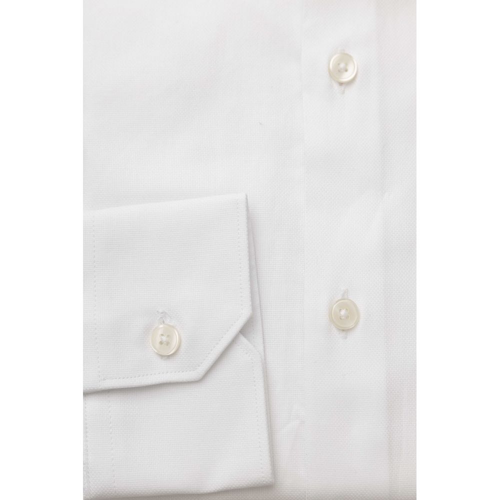 Bagutta White Cotton Men Shirt | Regal Royce