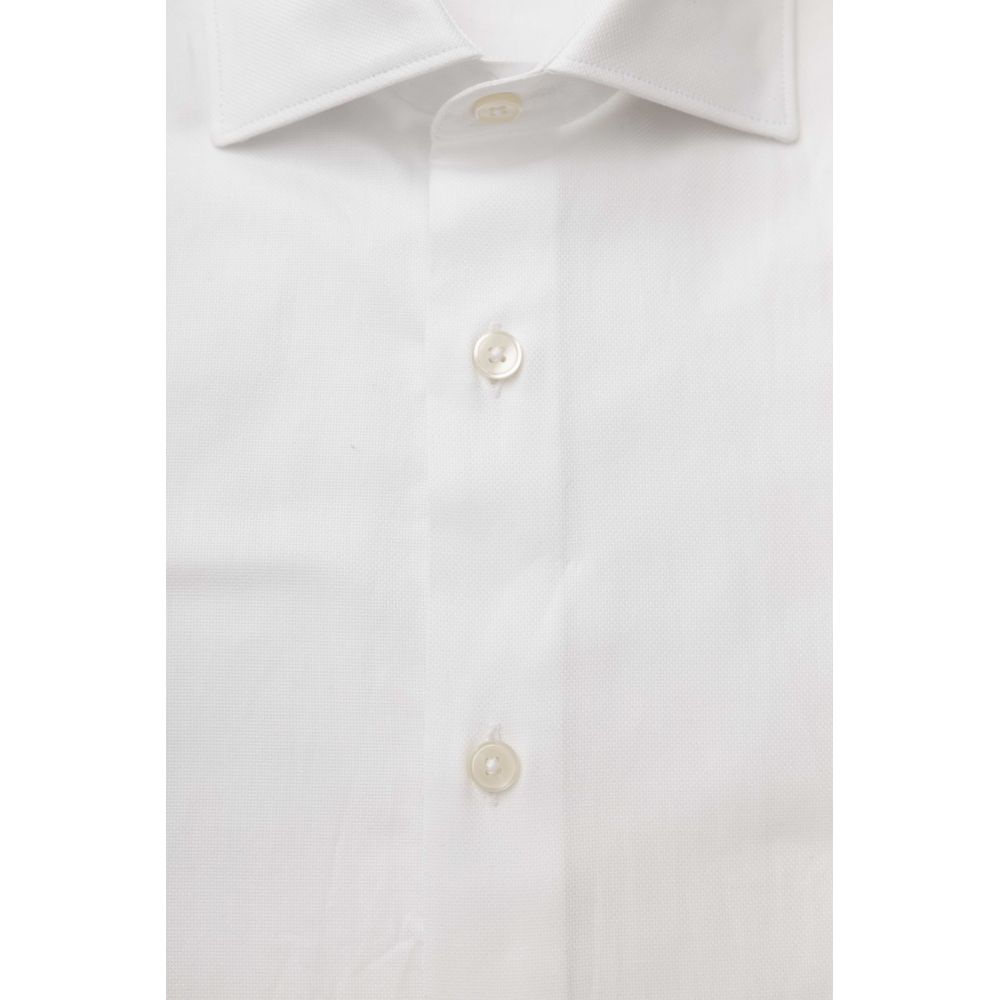 Bagutta White Cotton Men Shirt | Regal Royce