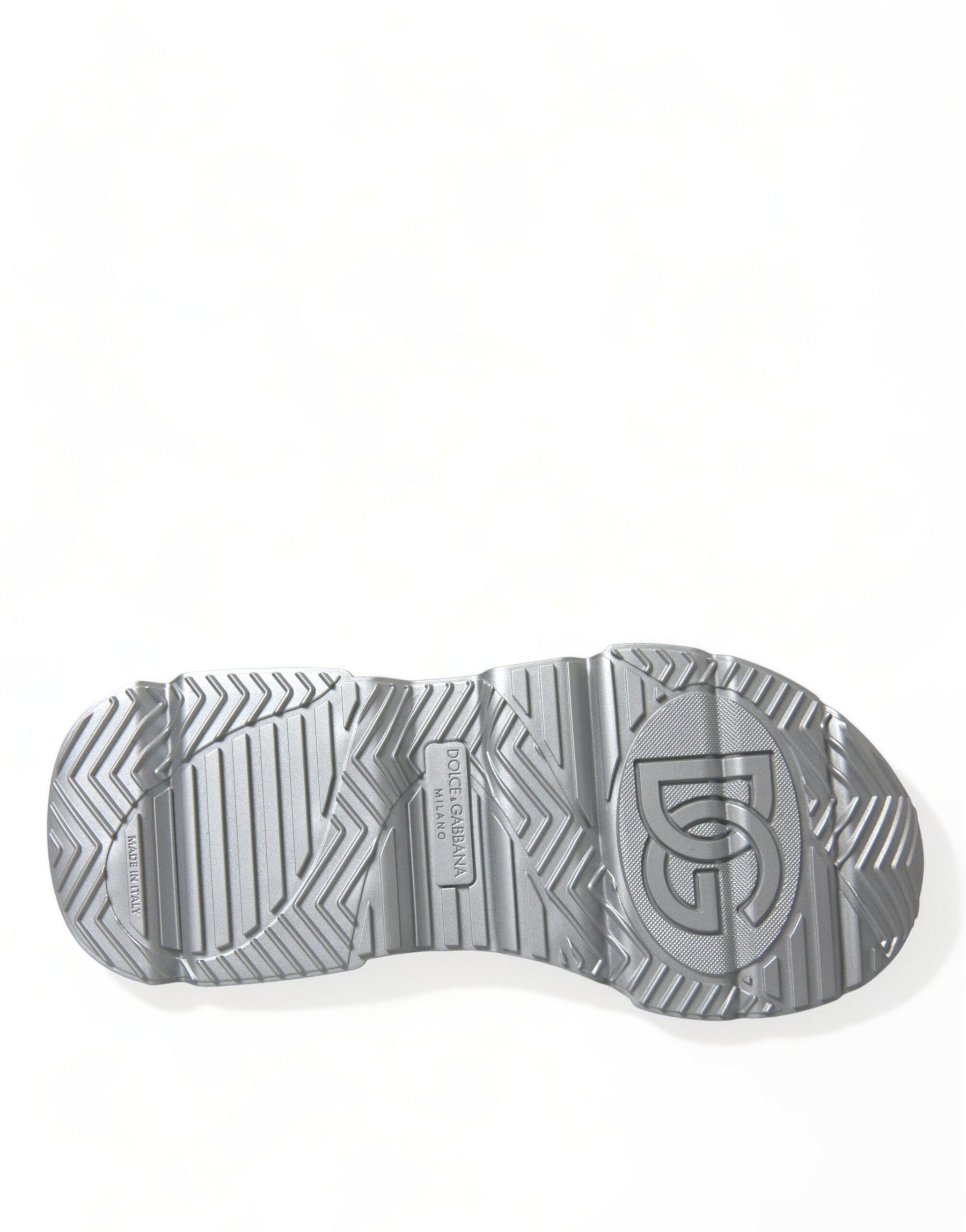 Dolce & Gabbana Silver DAYMASTER Leather Men Casual Sneakers Shoes | Regal Royce