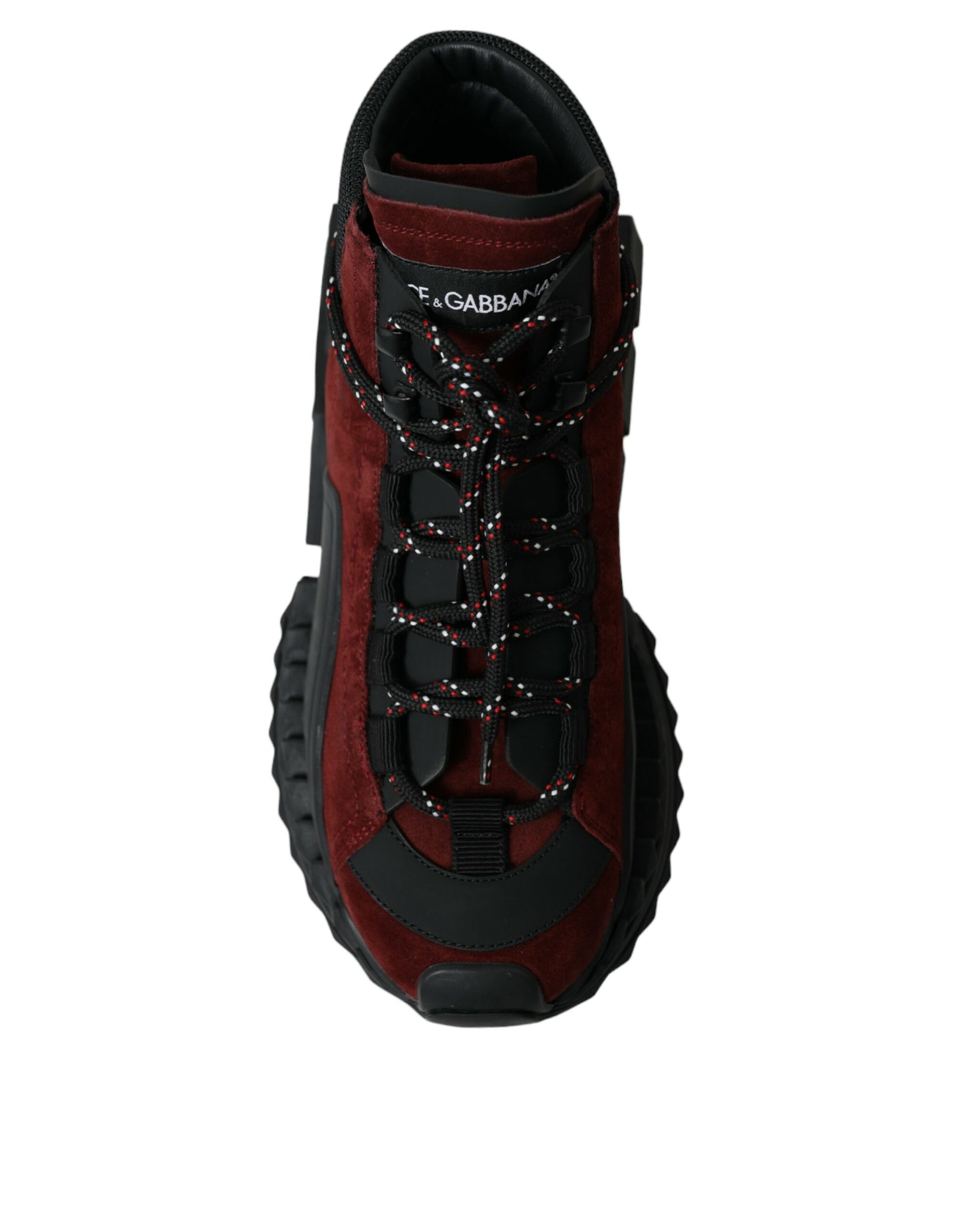 Dolce & Gabbana Burgundy Super King High Top Men Sneakers Shoes | Regal Royce