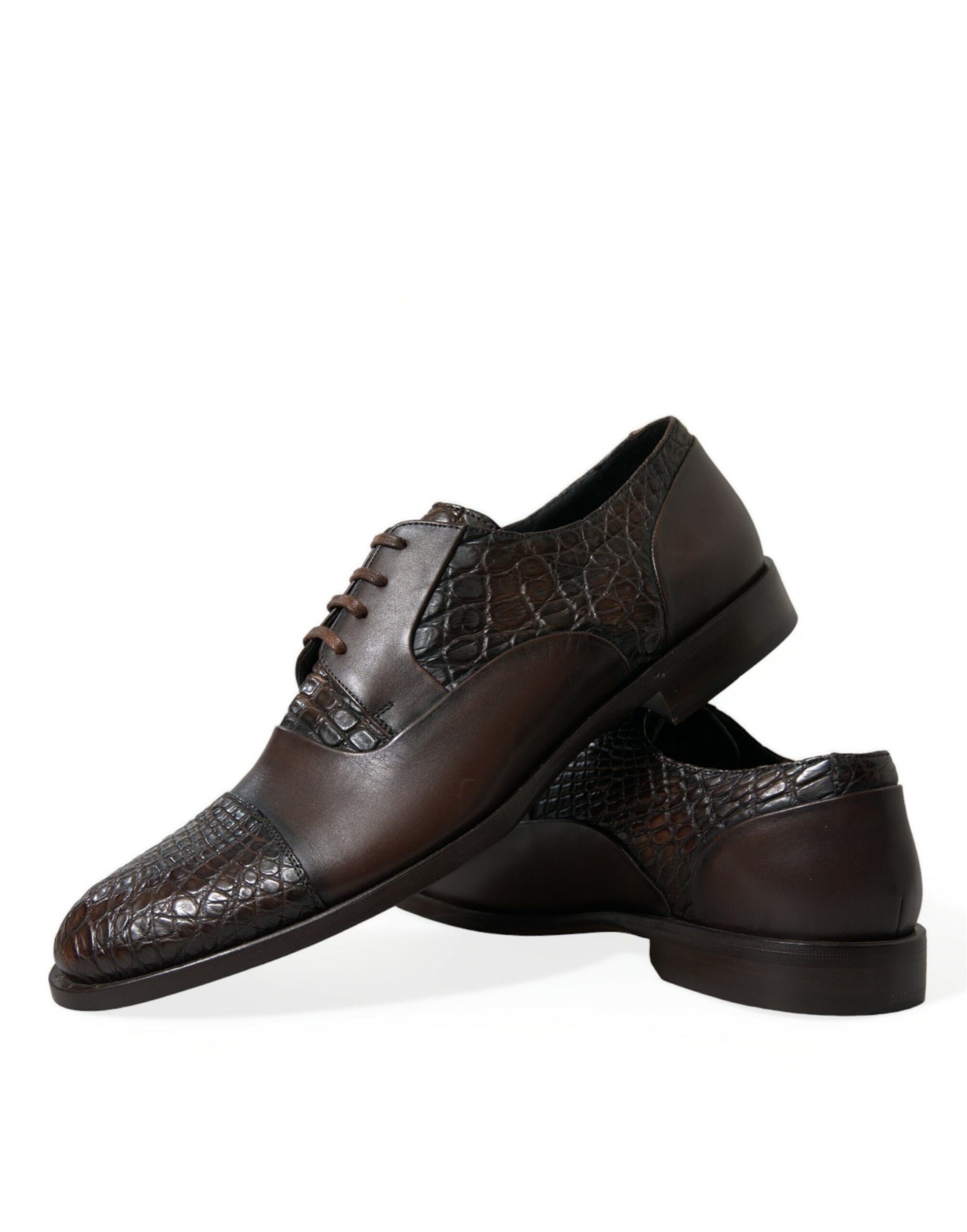 Dolce & Gabbana Brown Exotic Leather Lace Up Oxford Dress Shoes | Regal Royce