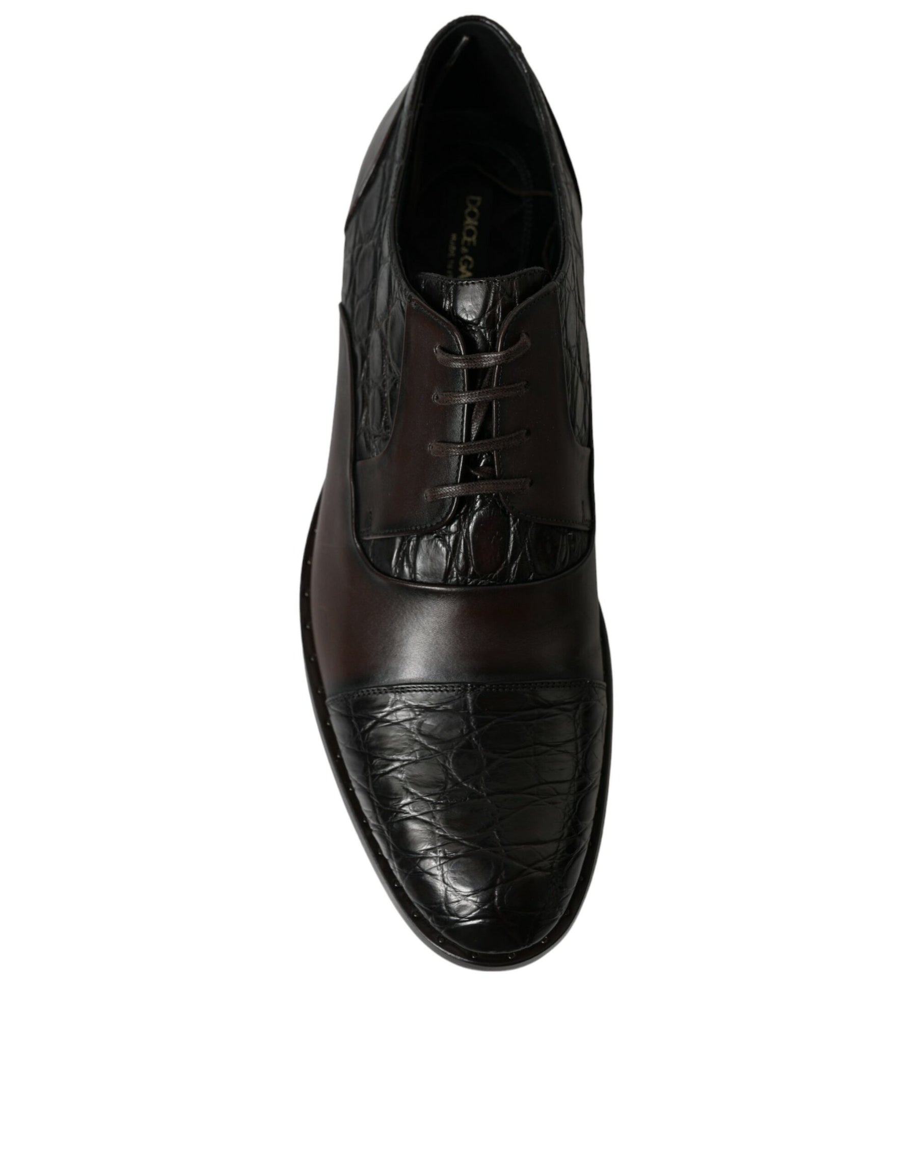 Dolce & Gabbana Brown Exotic Leather Formal Men Dress Shoes | Regal Royce