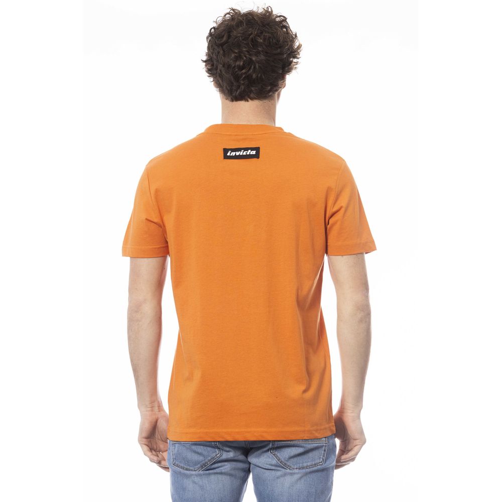 Invicta Orange Cotton Men T-Shirt | Regal Royce