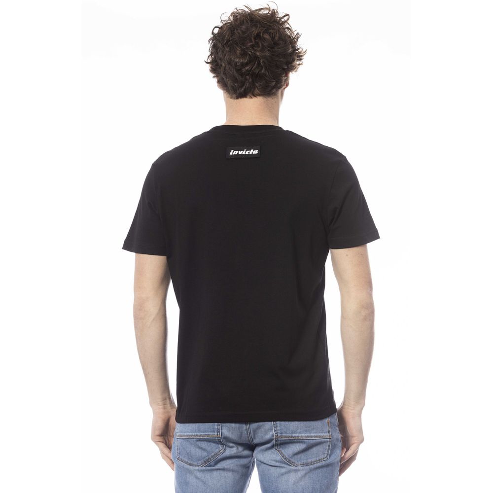 Invicta Black Cotton Men T-Shirt | Regal Royce