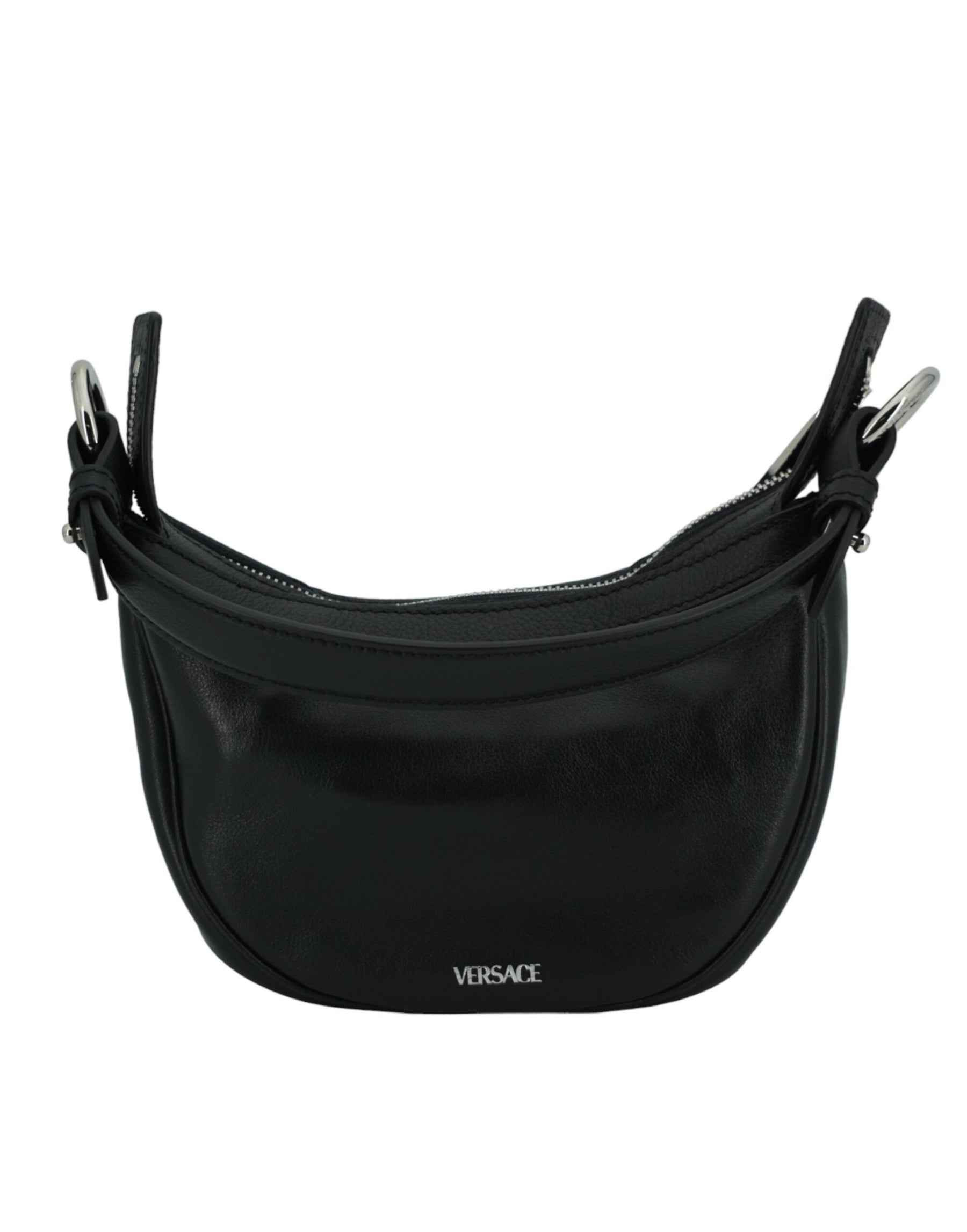 Versace Black Calf Leather Hobo Mini Shoulder Bag | Regal Royce