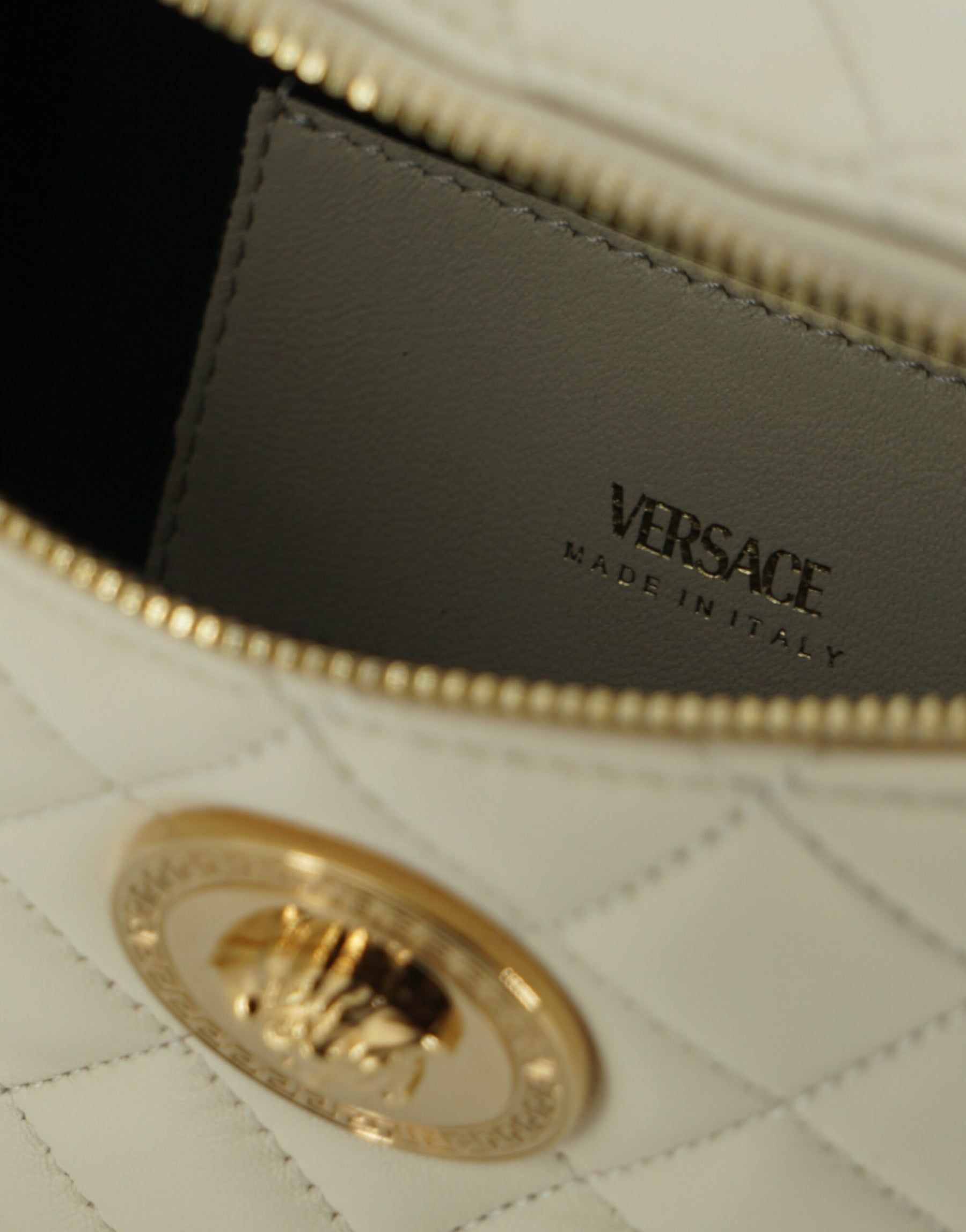 Versace White Lamb Leather Belt Bag | Regal Royce