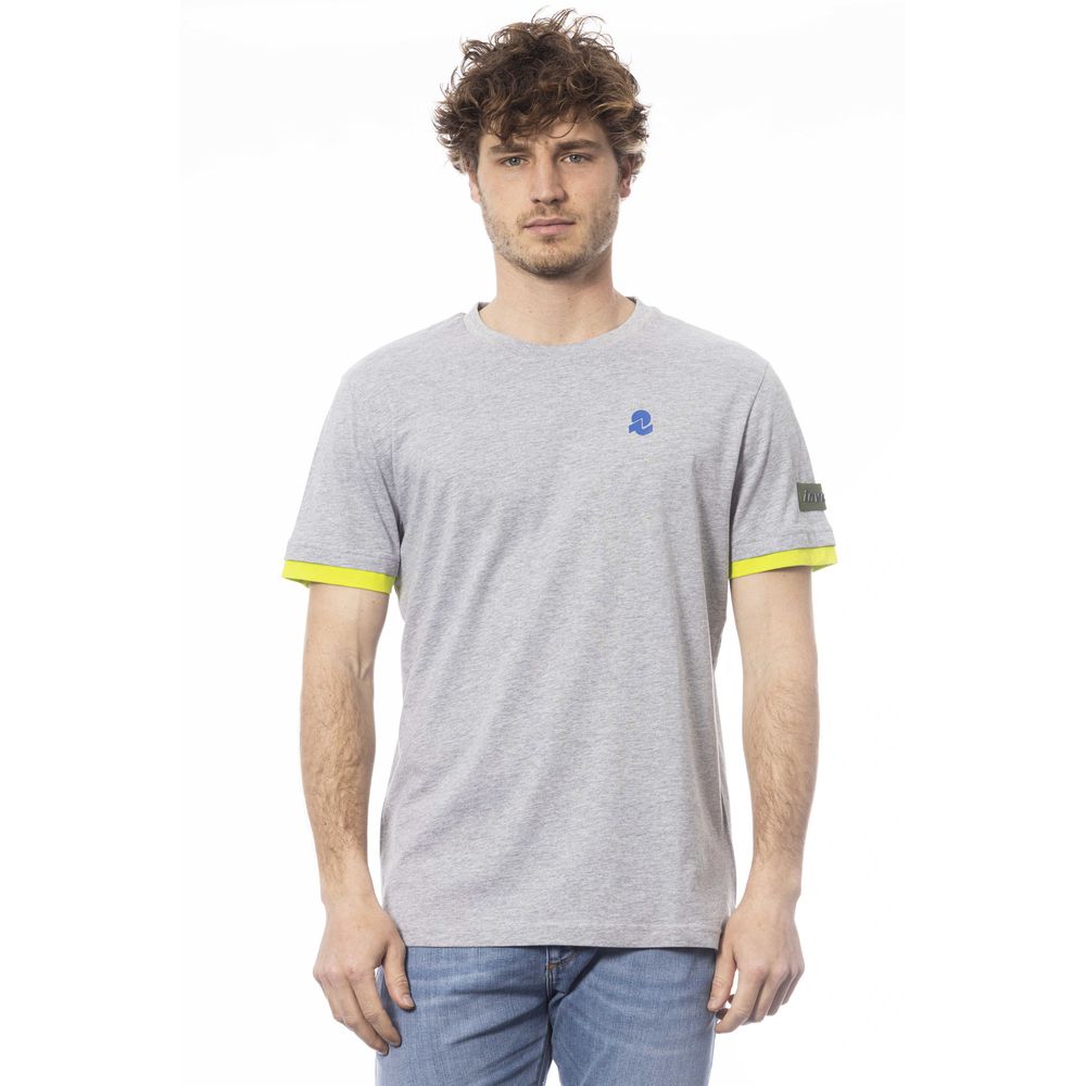 Invicta Gray Cotton Men T-Shirt | Regal Royce