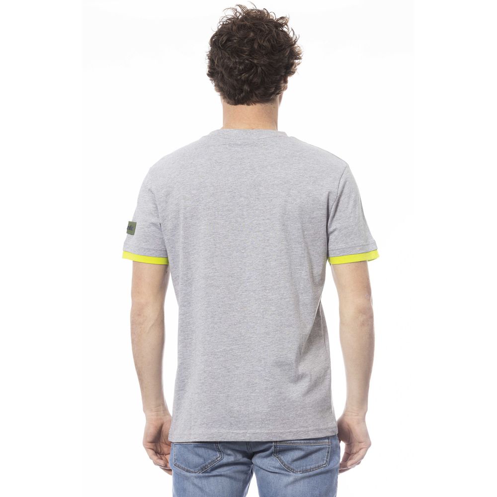 Invicta Gray Cotton Men T-Shirt | Regal Royce