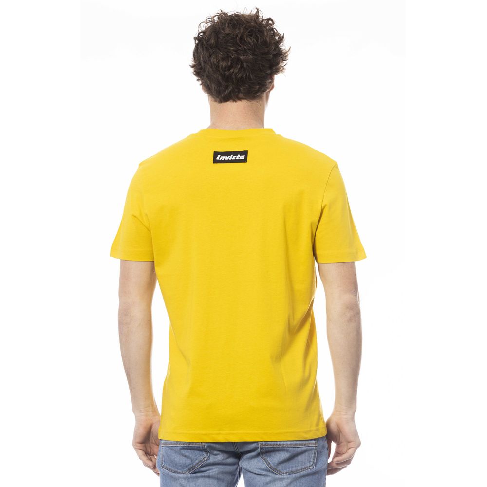 Invicta Yellow Cotton Men T-Shirt | Regal Royce