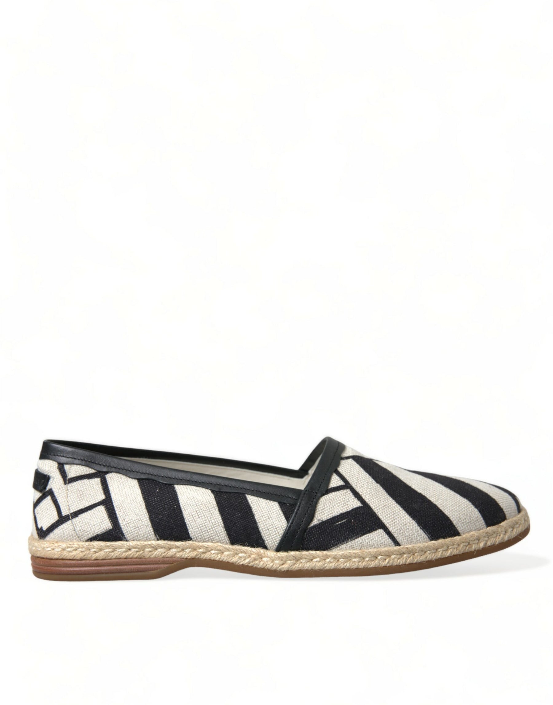 Dolce & Gabbana Beige Black Striped Canvas Espadrilles MONDELLO Shoes | Regal Royce