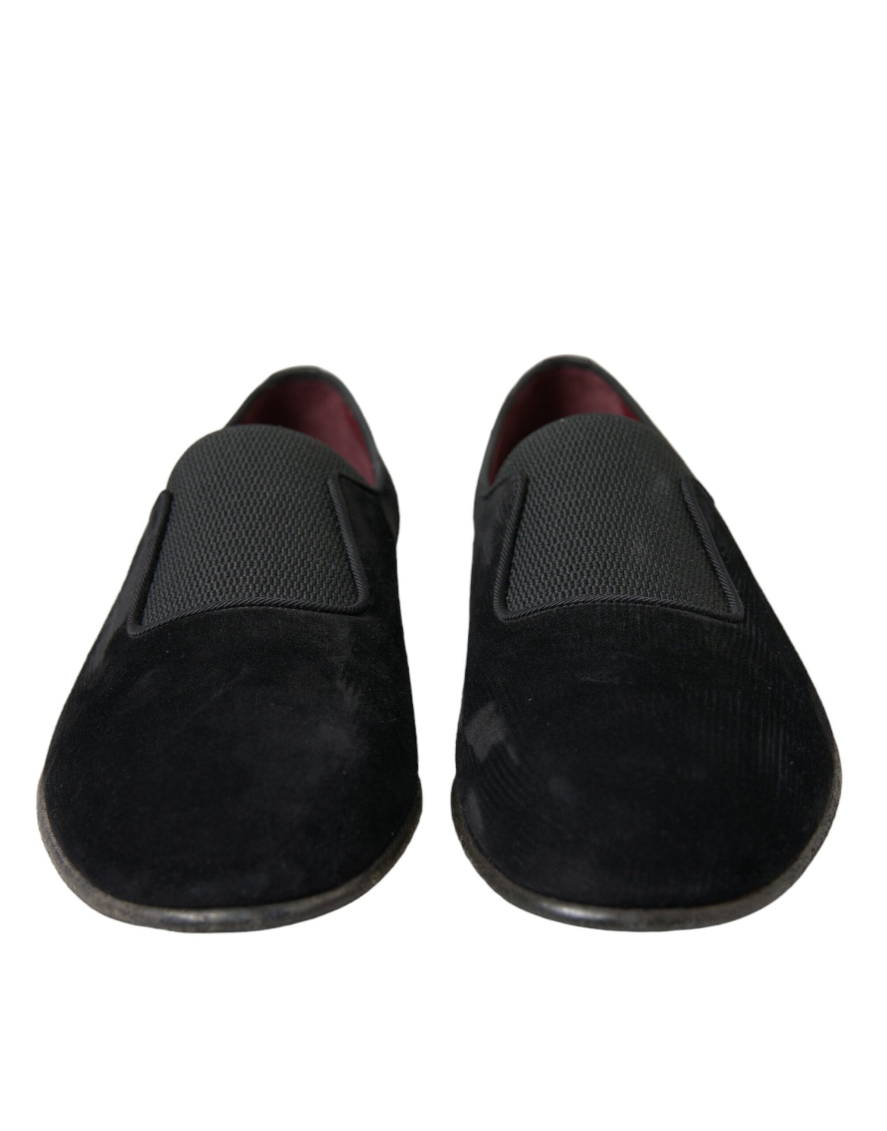 Dolce & Gabbana Black RUNWAY Velour AMALFI Loafers Shoes | Regal Royce