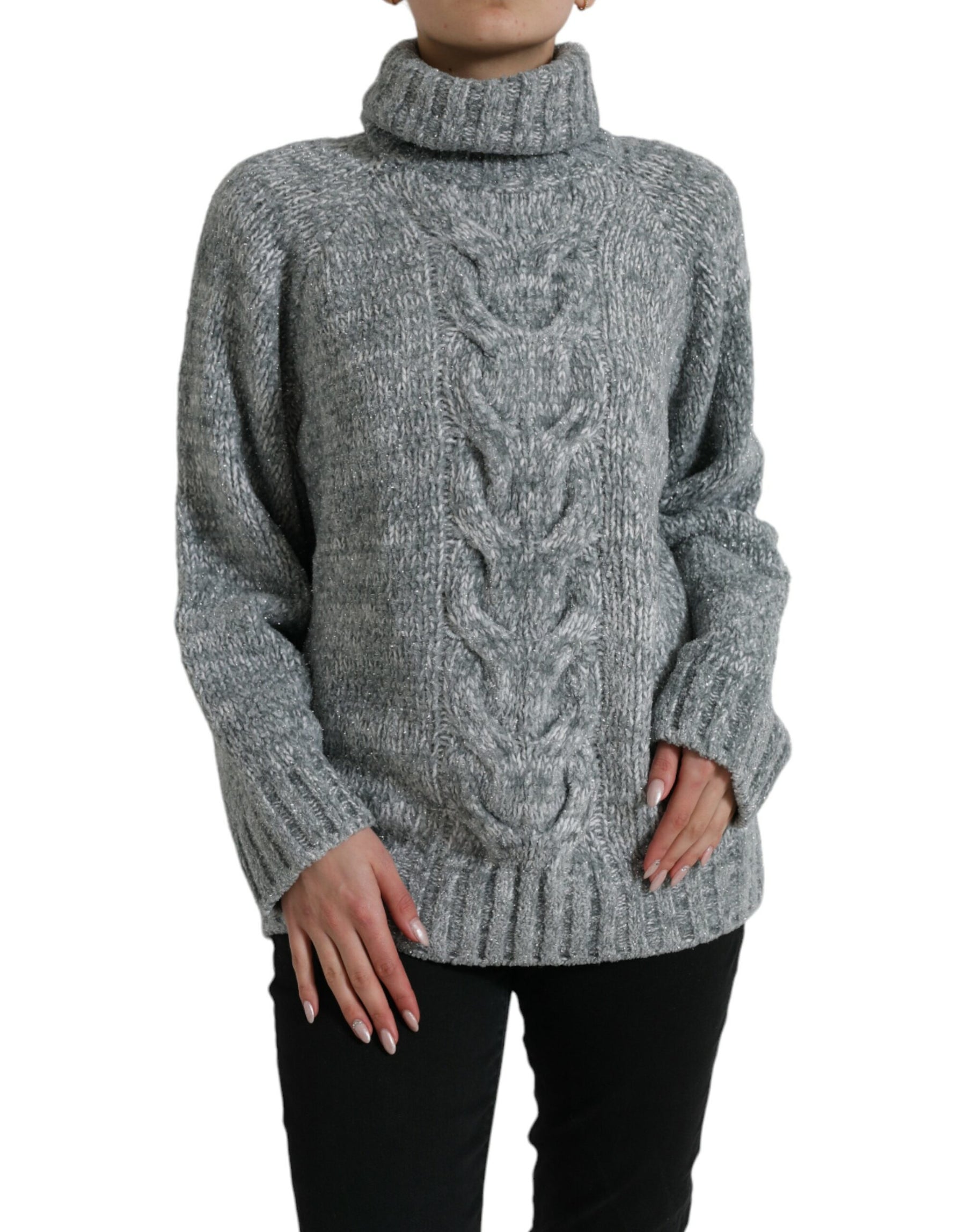 Dolce & Gabbana Gray Cashmere Turtle Neck Pullover Sweater | Regal Royce