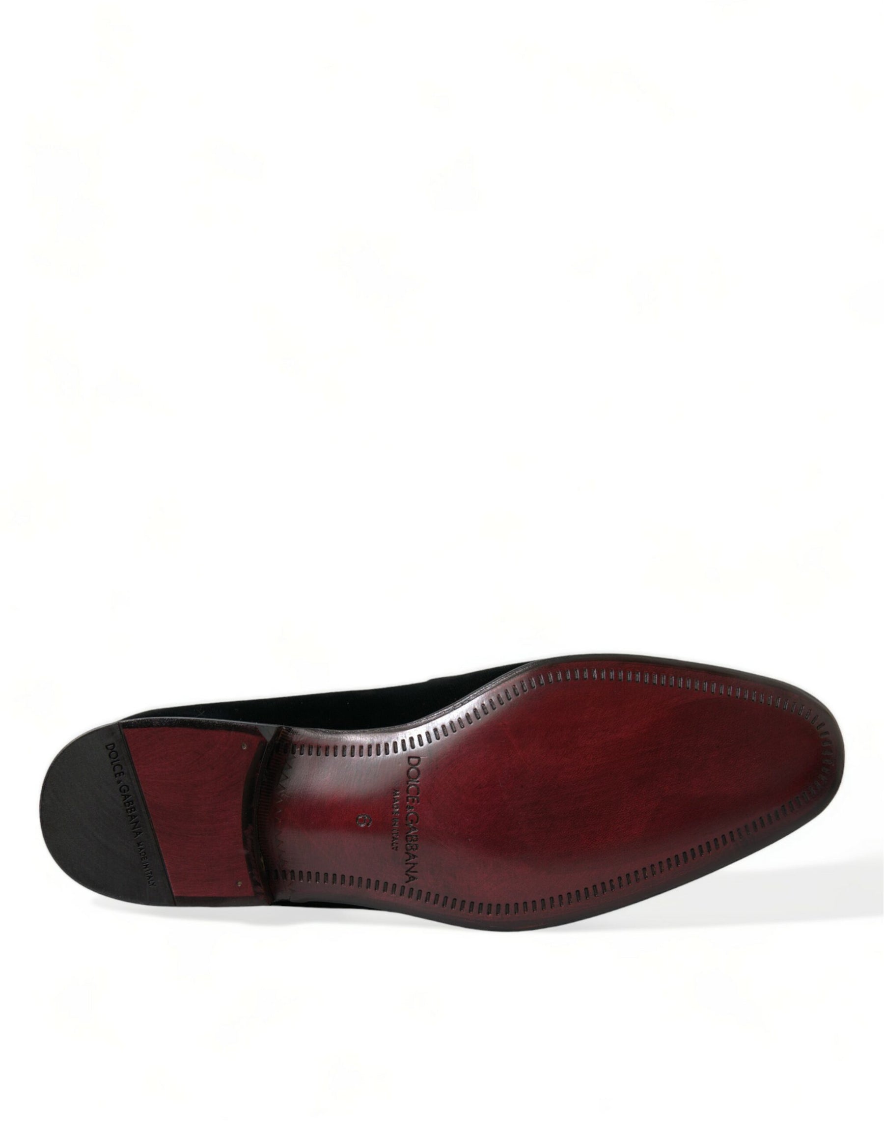 Dolce & Gabbana Black Velvet Loafers Formal Dress Shoes | Regal Royce