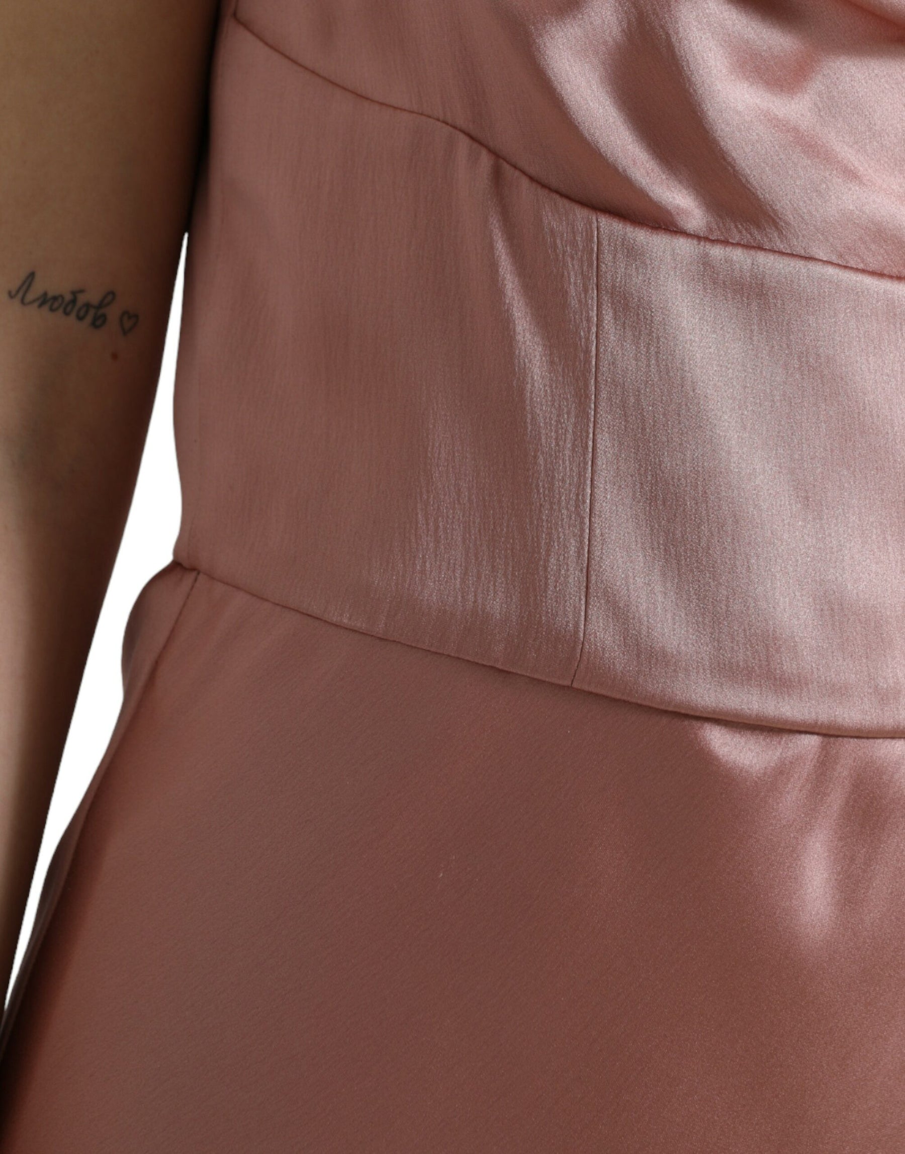 Dolce & Gabbana Pink Silk Spaghetti Straps Long Gown Dress | Regal Royce