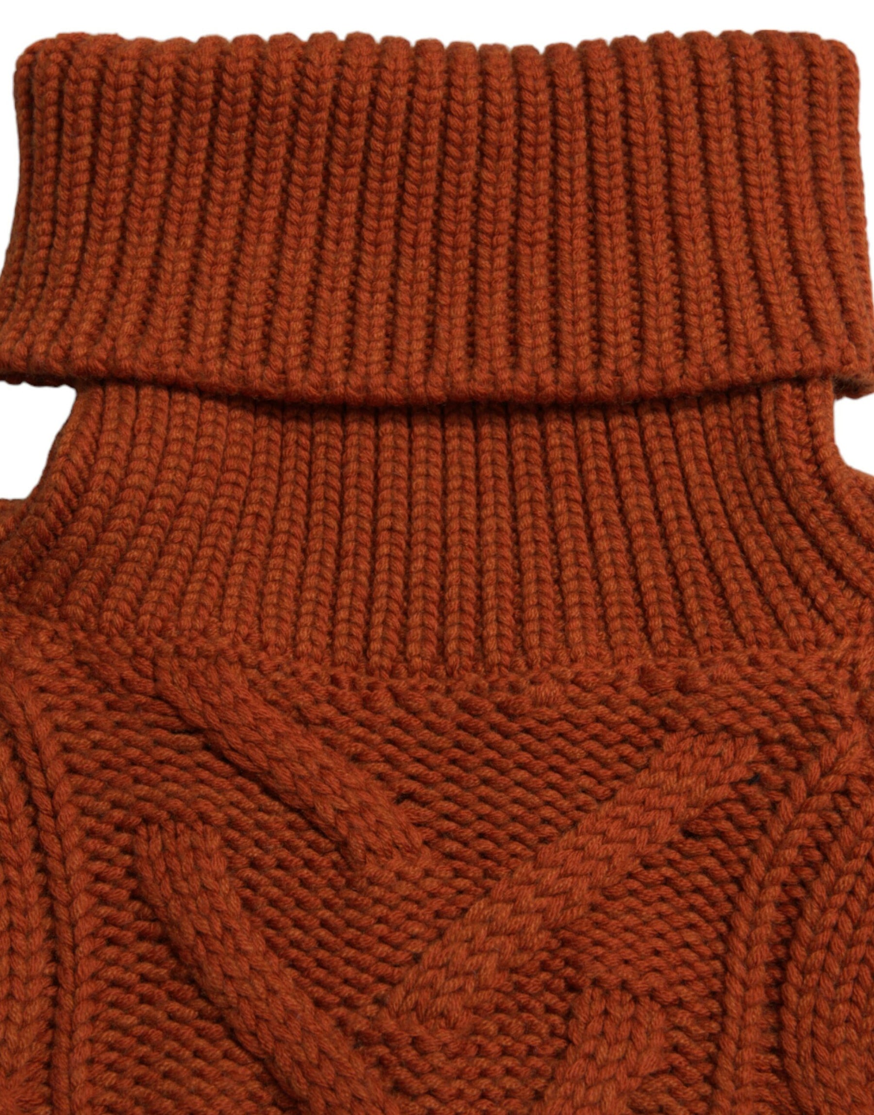 Dolce & Gabbana Brown Wool Knit Turtleneck Pullover Sweater | Regal Royce