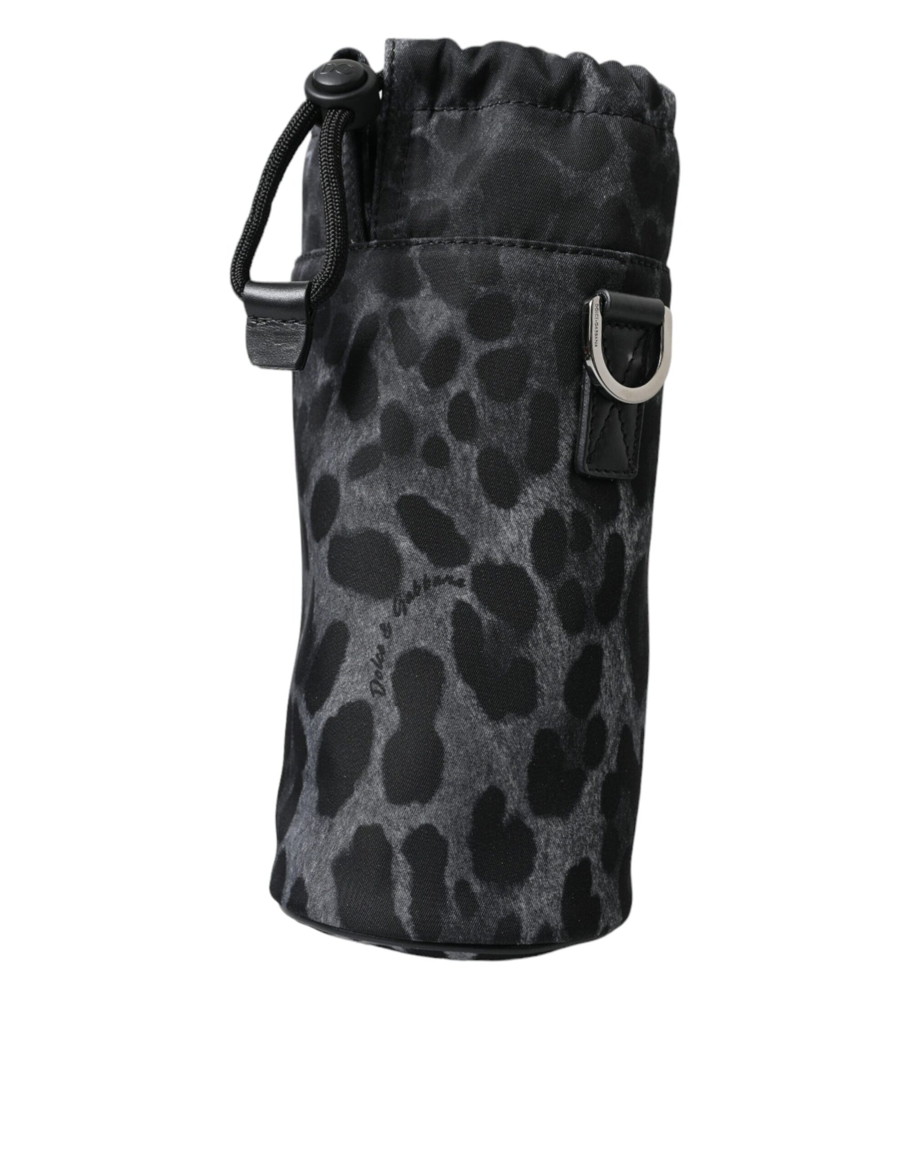 Dolce & Gabbana Black Leopard Round Slim Tote Bottle Cage Bag | Regal Royce