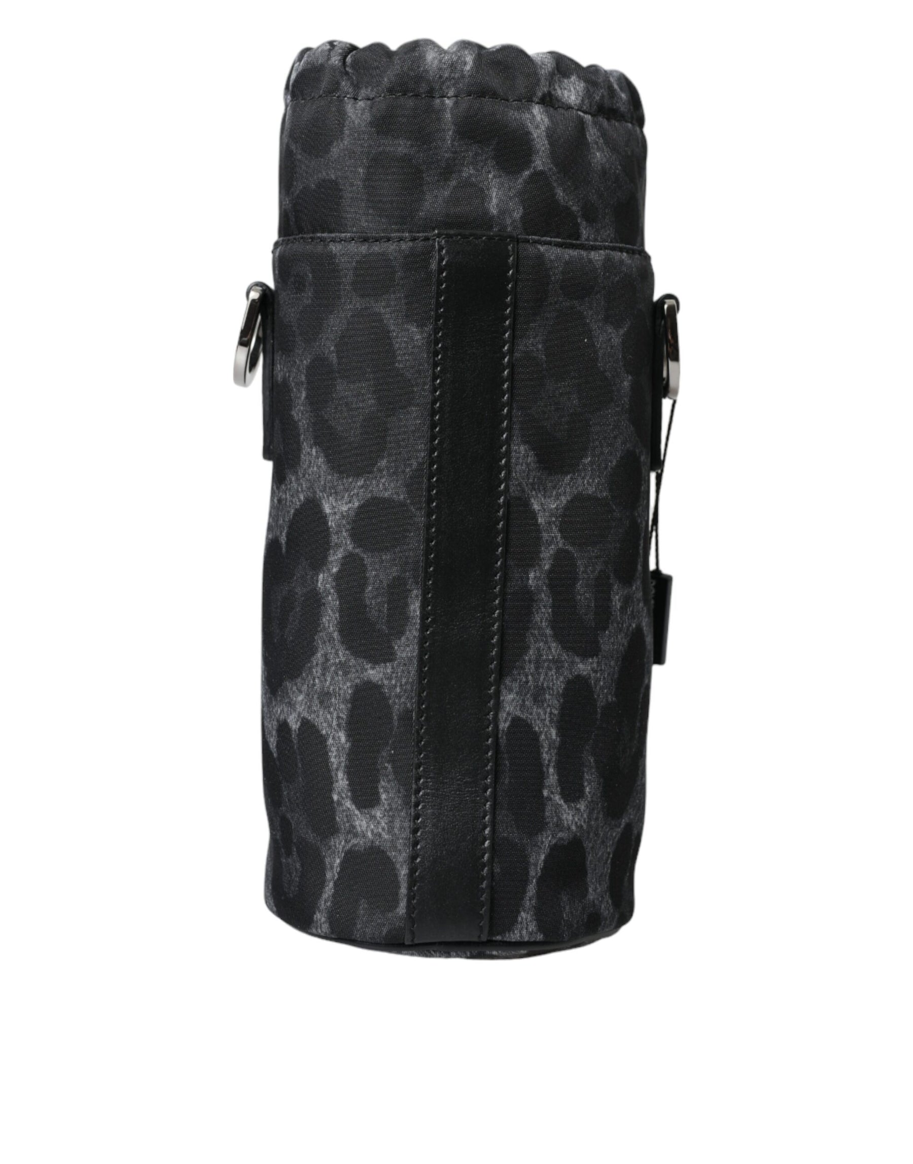 Dolce & Gabbana Black Leopard Round Slim Tote Bottle Cage Bag | Regal Royce