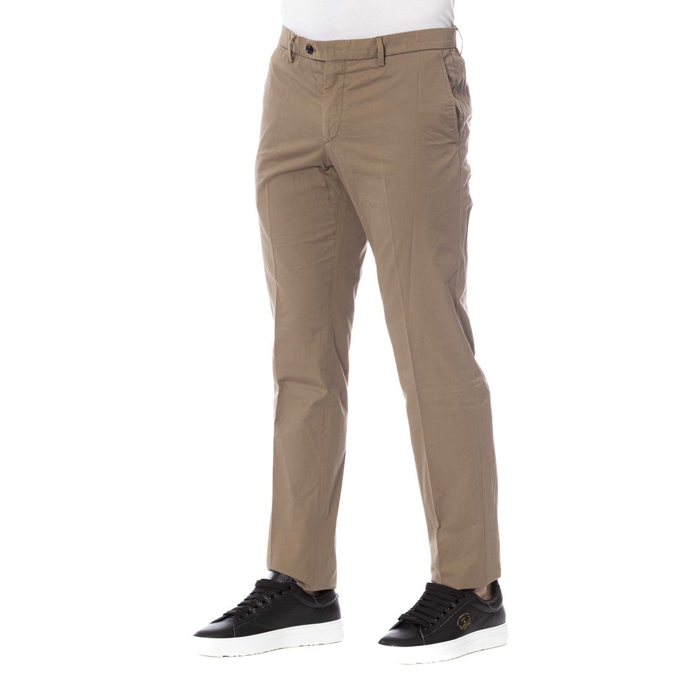 Trussardi Brown Cotton Men Trouser | Regal Royce