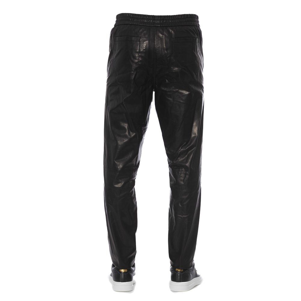 Trussardi Black Lamb Leather Jeans & Pants | Regal Royce