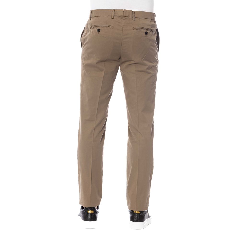 Trussardi Brown Cotton Men Trouser | Regal Royce