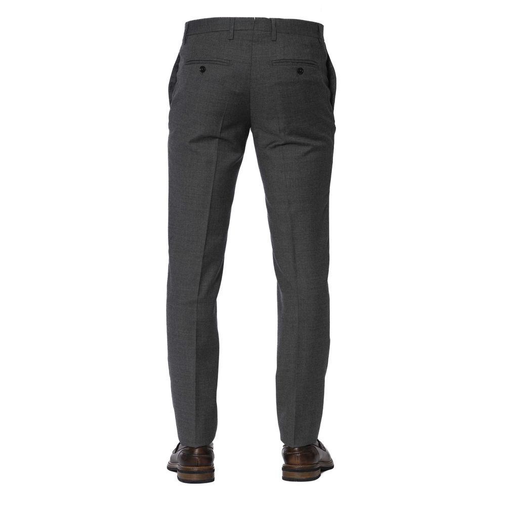Trussardi Gray Wool Men Trouser | Regal Royce