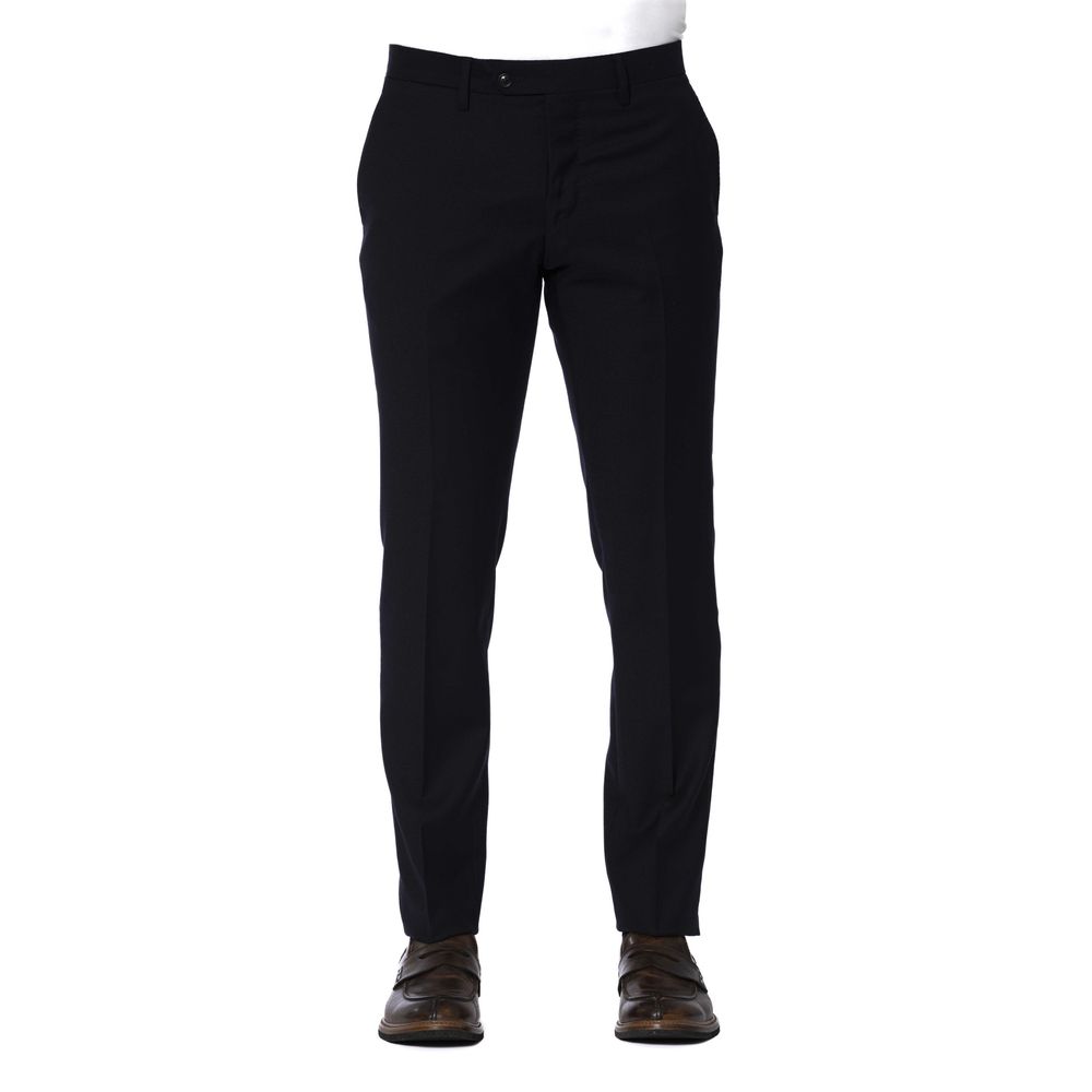 Trussardi Blue Wool Men Trouser | Regal Royce
