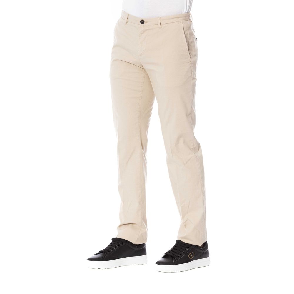 Trussardi Beige Cotton Men Pants | Regal Royce