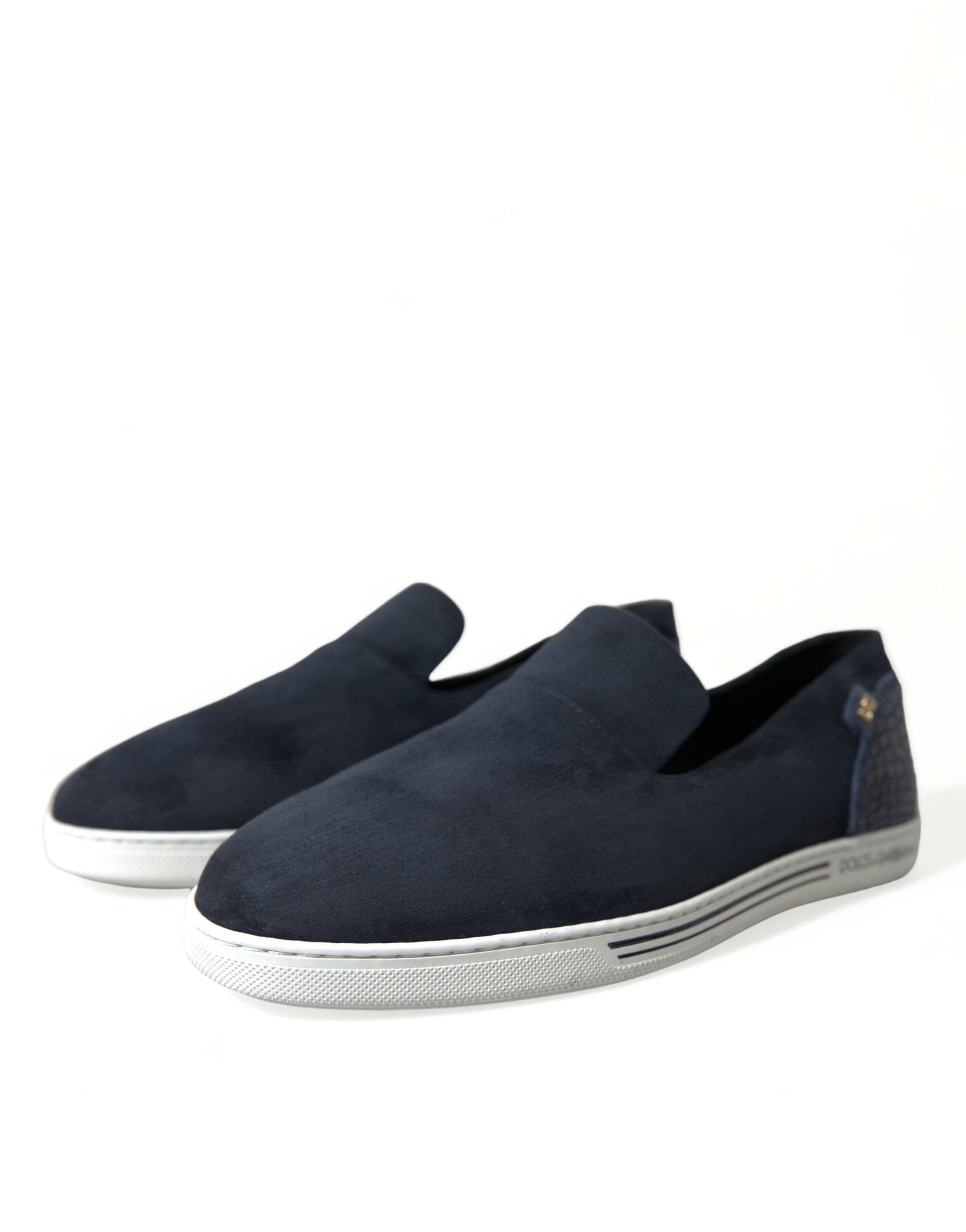 Dolce & Gabbana Blue Suede Caiman Loafers Saint Tropez Shoes | Regal Royce