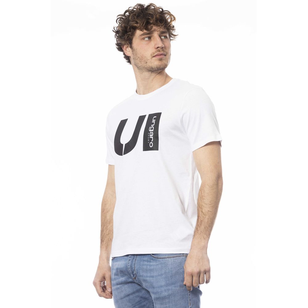 Ungaro Sport White Cotton Men T-Shirt | Regal Royce