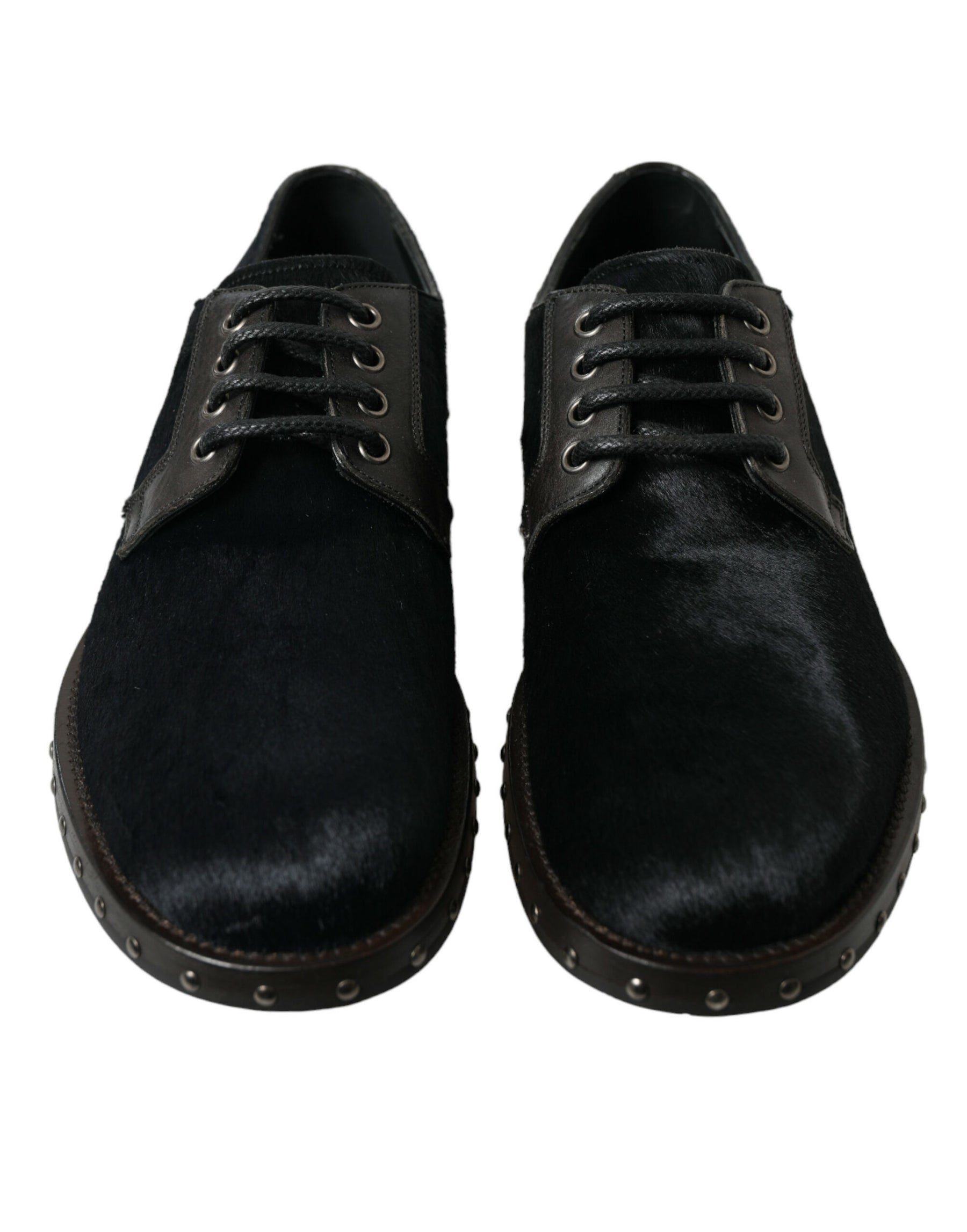 Dolce & Gabbana Black Stable Fur Derby SAN PIETRO Dress Shoes | Regal Royce