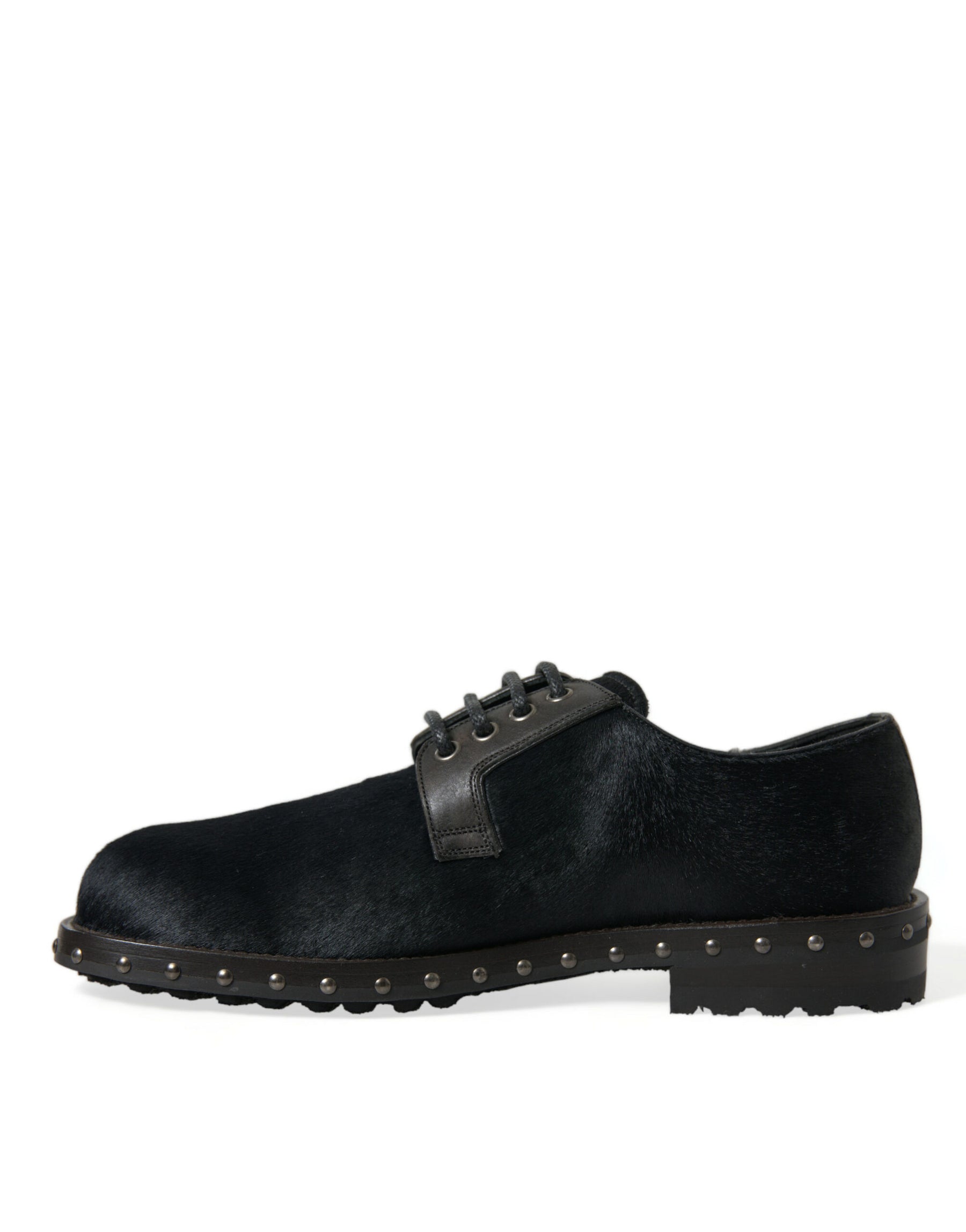 Dolce & Gabbana Black Stable Fur Derby SAN PIETRO Dress Shoes | Regal Royce