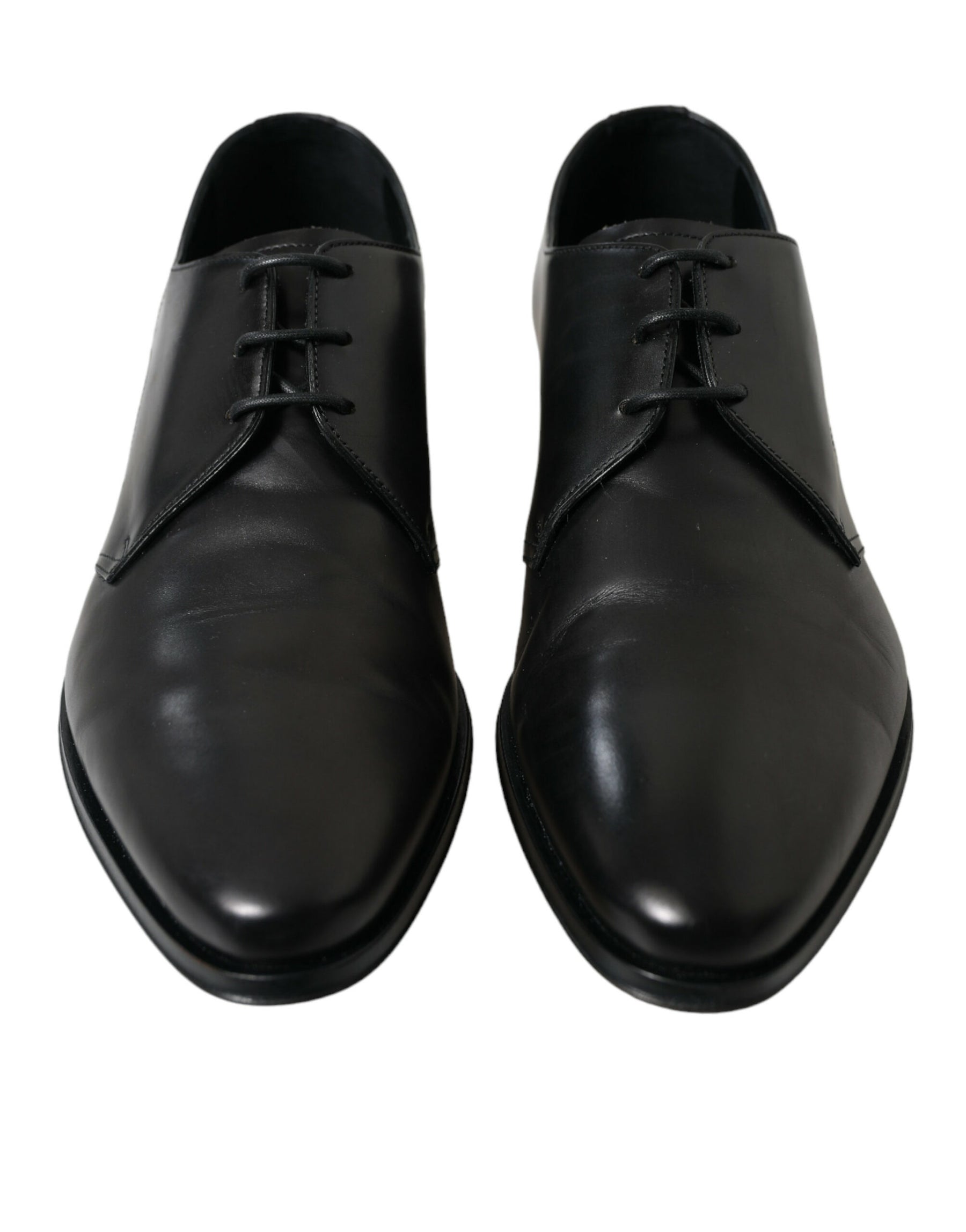 Dolce & Gabbana Black Leather Lace Up Formal Derby Dress Shoes | Regal Royce