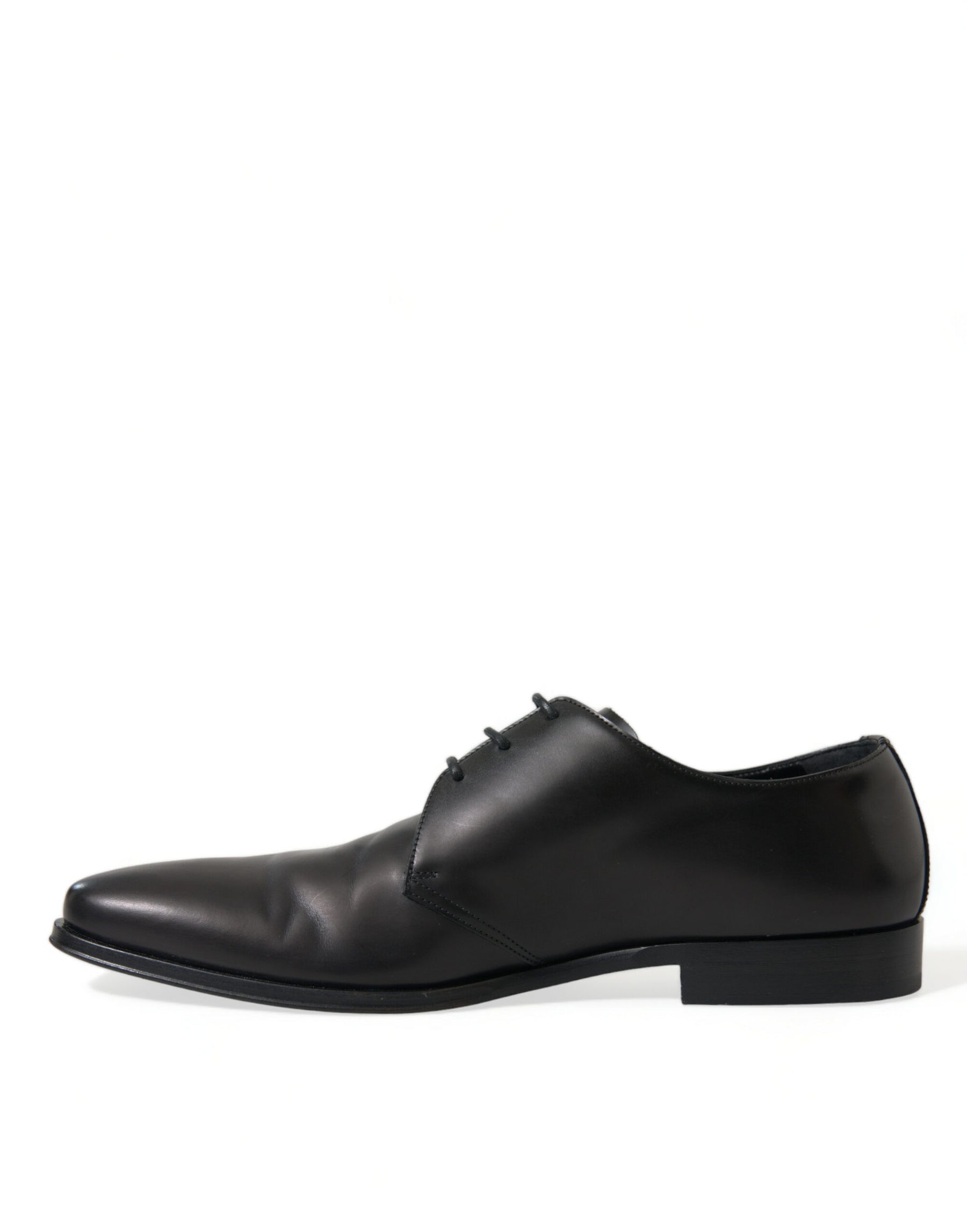 Dolce & Gabbana Black Leather Lace Up Formal Derby Dress Shoes | Regal Royce