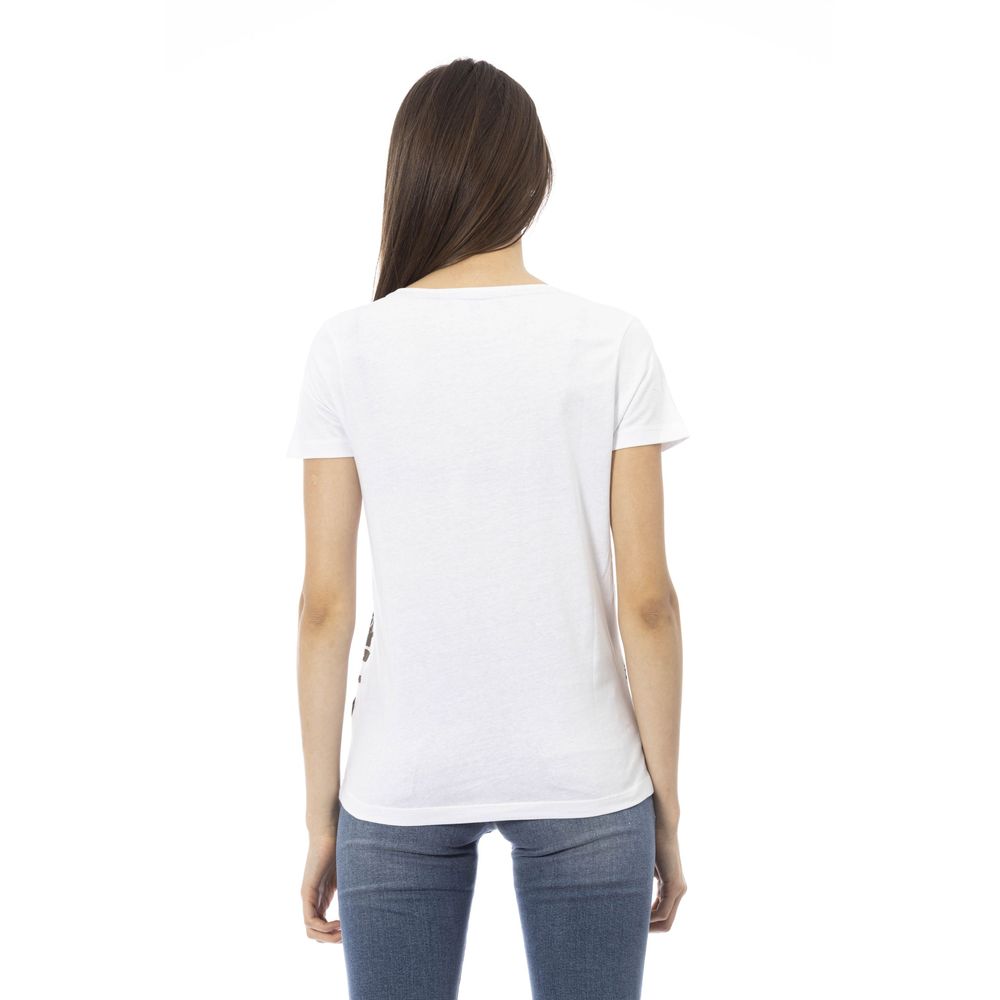 Trussardi Action White Cotton Women T-Shirt | Regal Royce