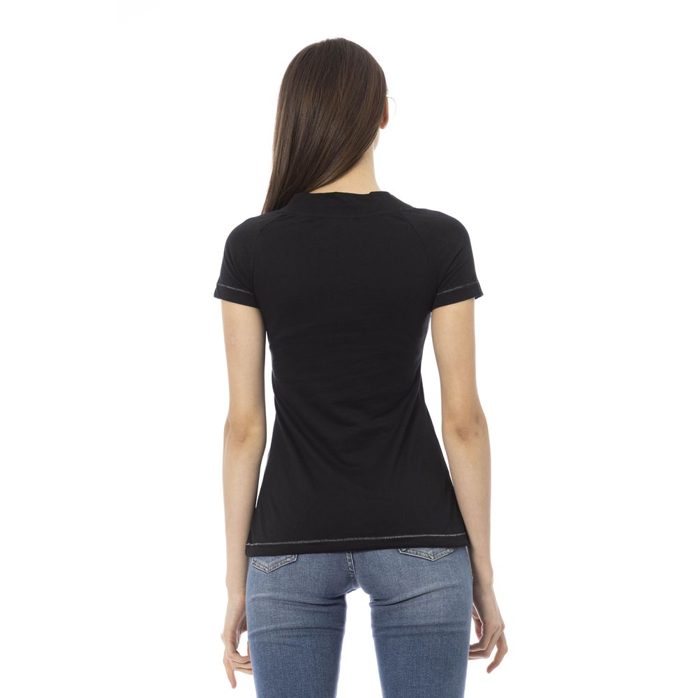 Trussardi Action Black Cotton Women T-Shirt | Regal Royce