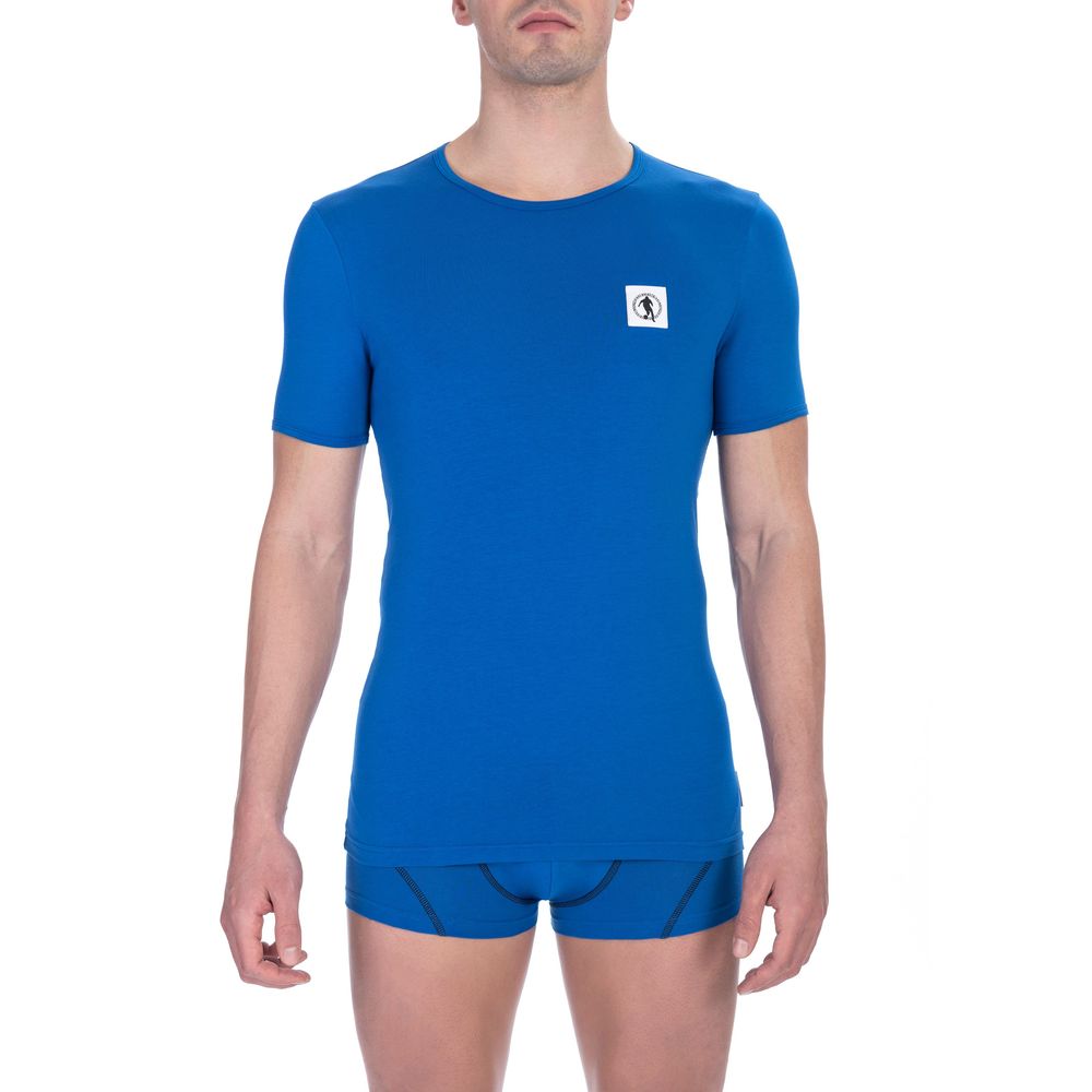 Bikkembergs Blue Cotton Men T-Shirt | Regal Royce