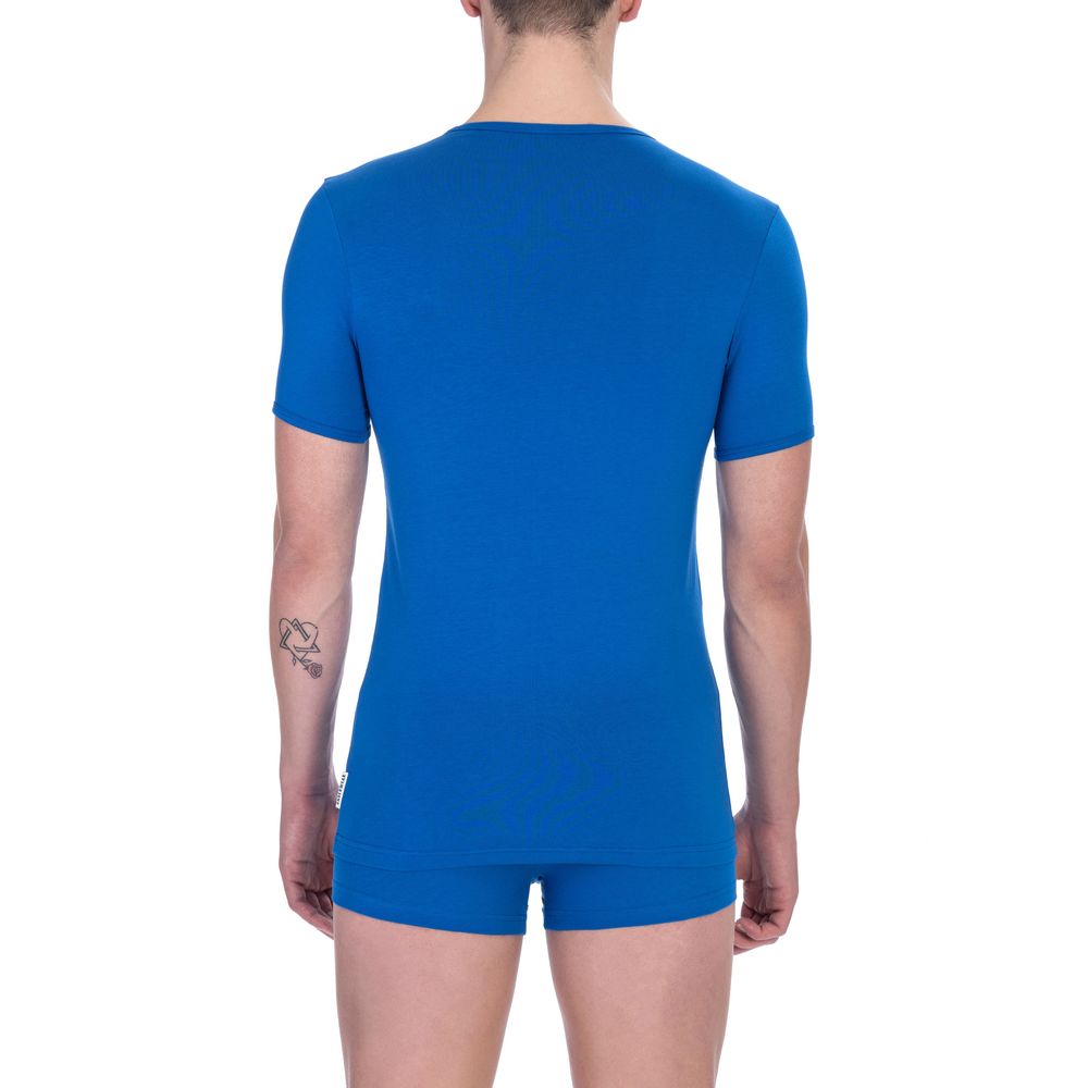 Bikkembergs Blue Cotton Men T-Shirt | Regal Royce