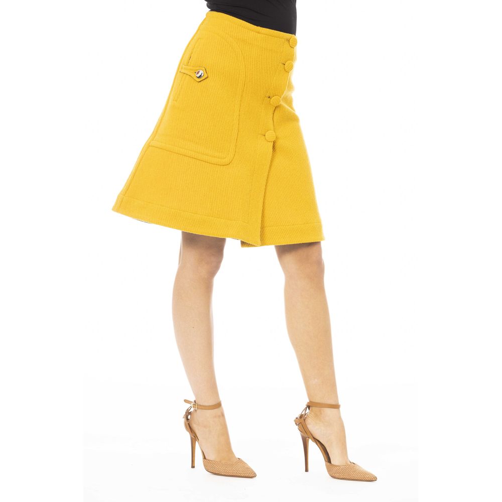 Jacob Cohen Yellow Wool Women Skirt | Regal Royce