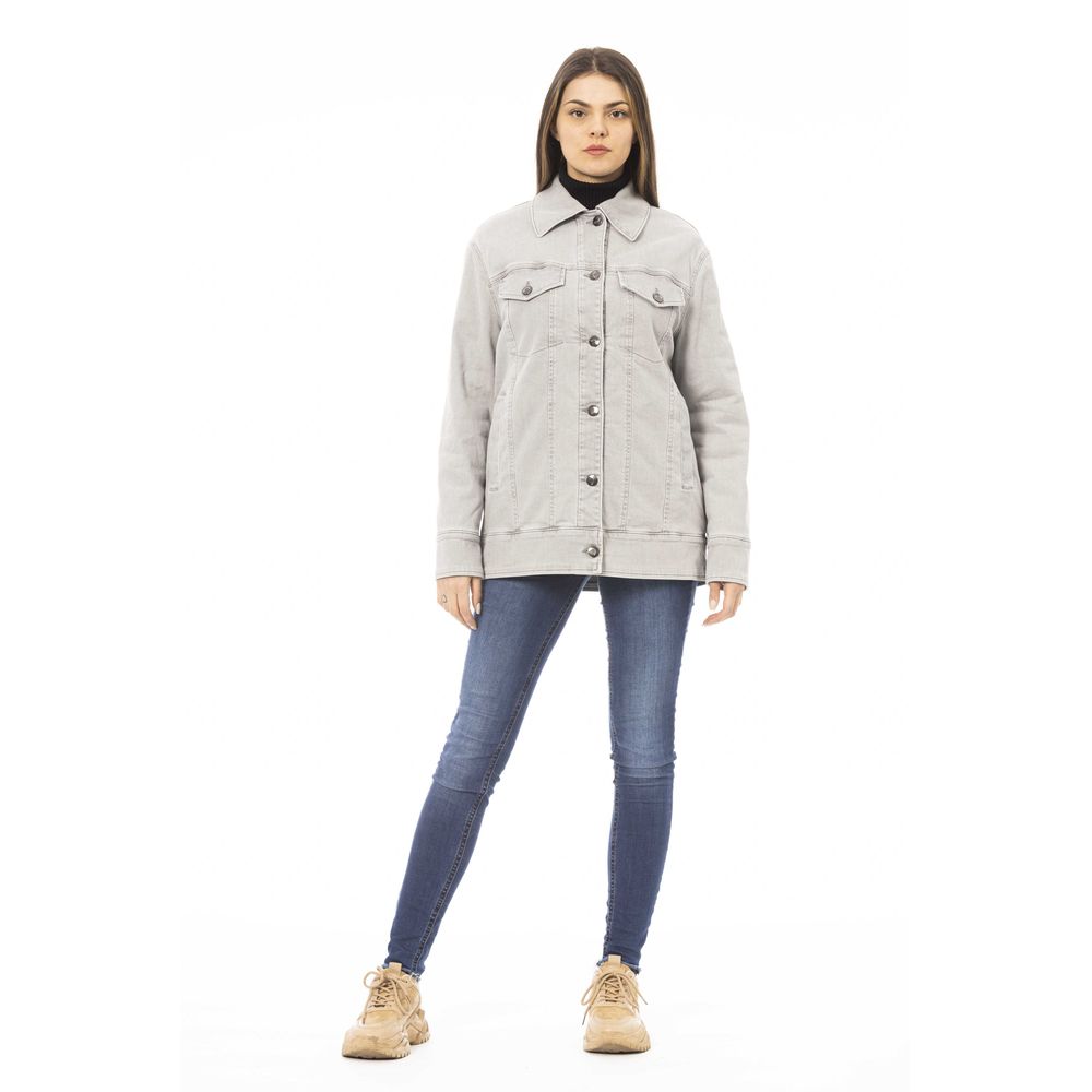 Jacob Cohen Gray Cotton Women Jacket | Regal Royce