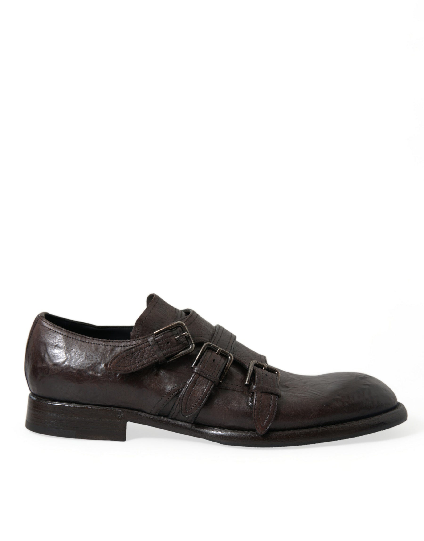 Dolce & Gabbana Brown Leather Strap Formal Dress Shoes | Regal Royce