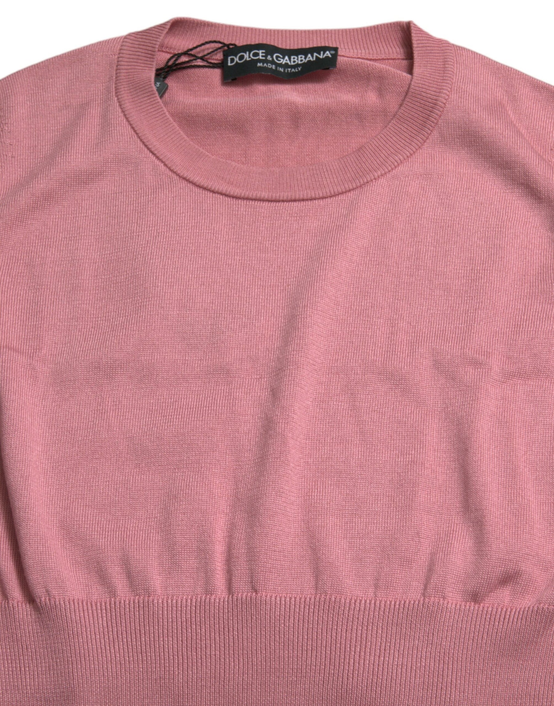 Dolce & Gabbana Pink Crew Neck Cropped Sleeveless Tank Top | Regal Royce